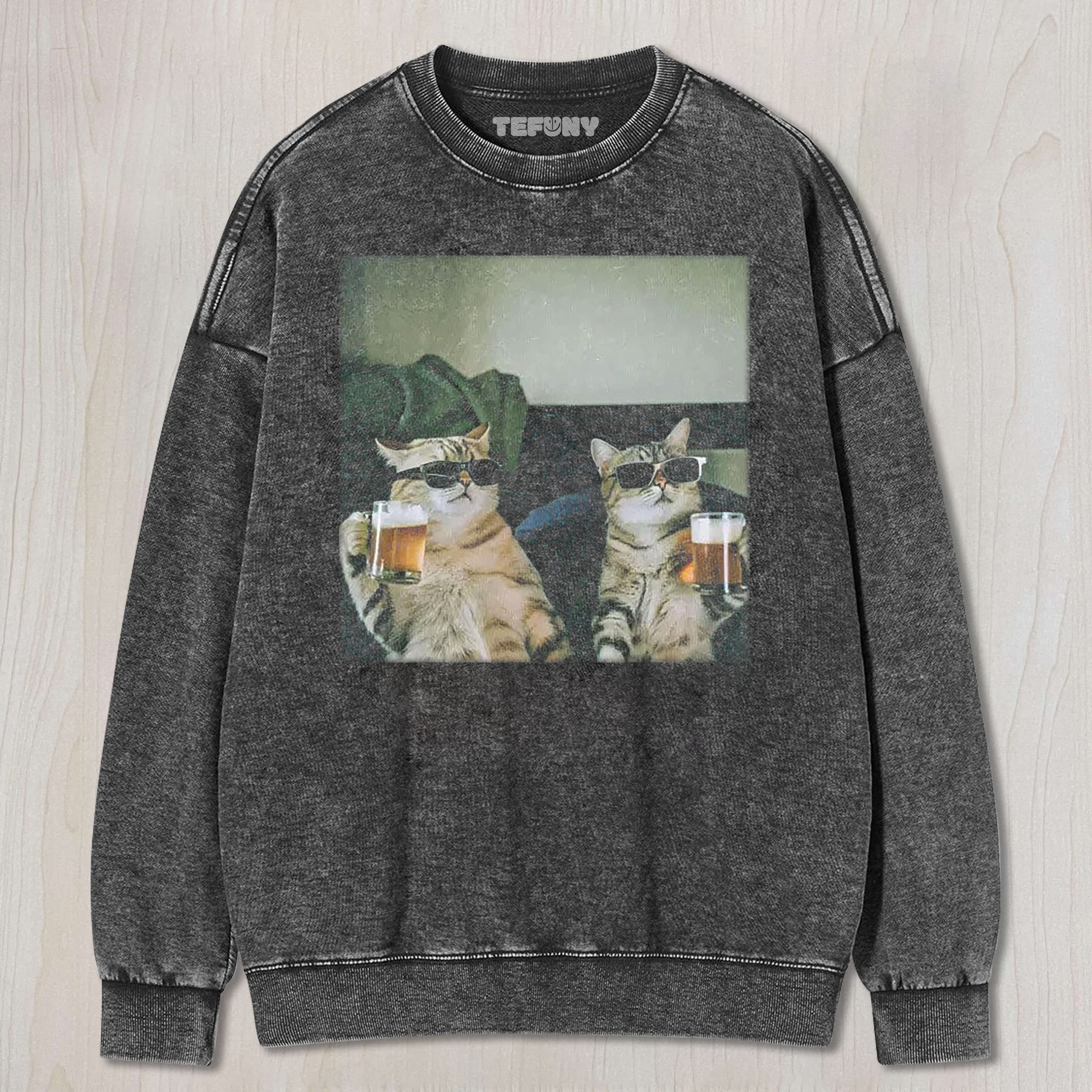 CAT BEER MEME V5 UNISEX TEE, TANK TOP, LAYERED LS, SWEATSHIRT & HOODIE