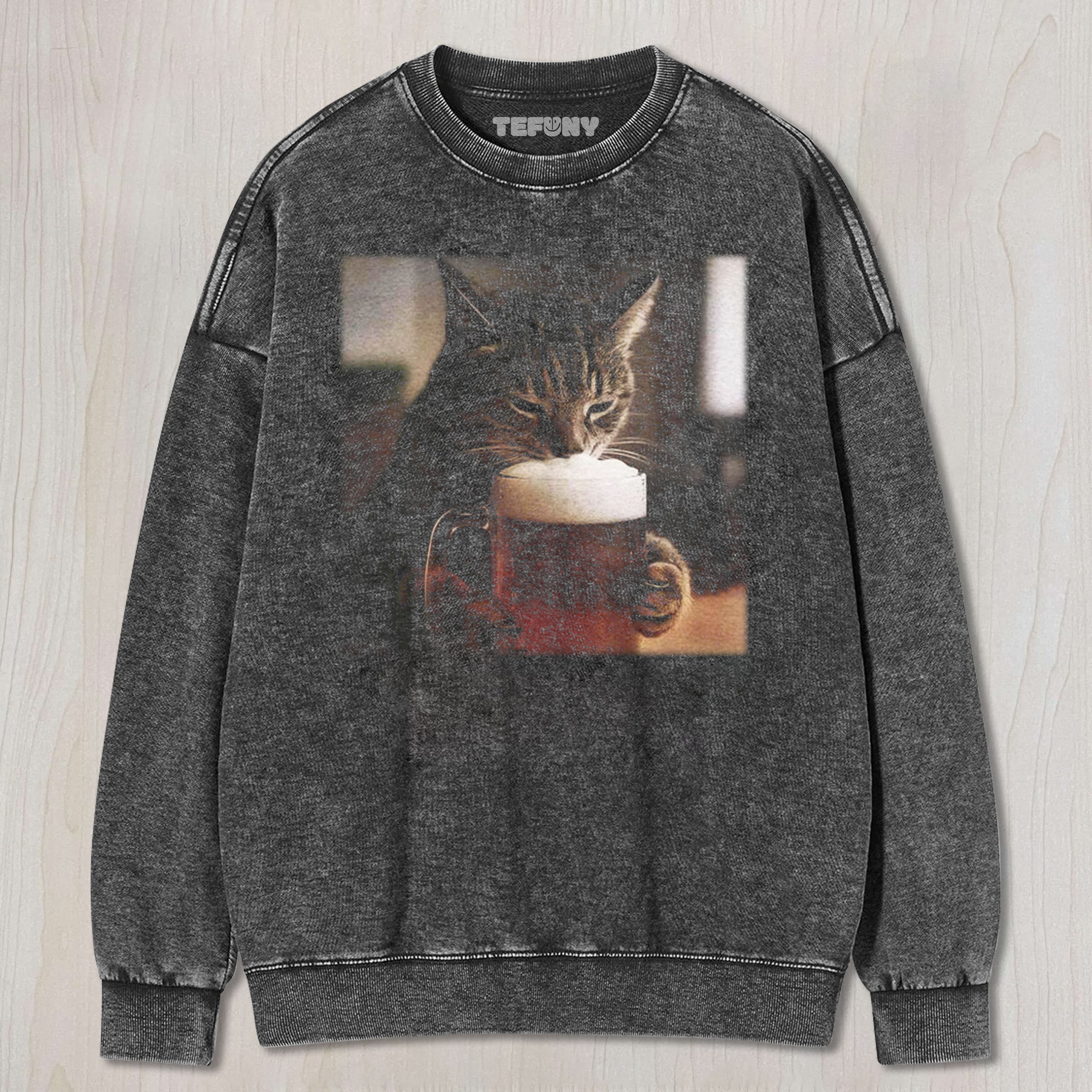 CAT BEER MEME V7 UNISEX TEE, TANK TOP, LAYERED LS, SWEATSHIRT & HOODIE