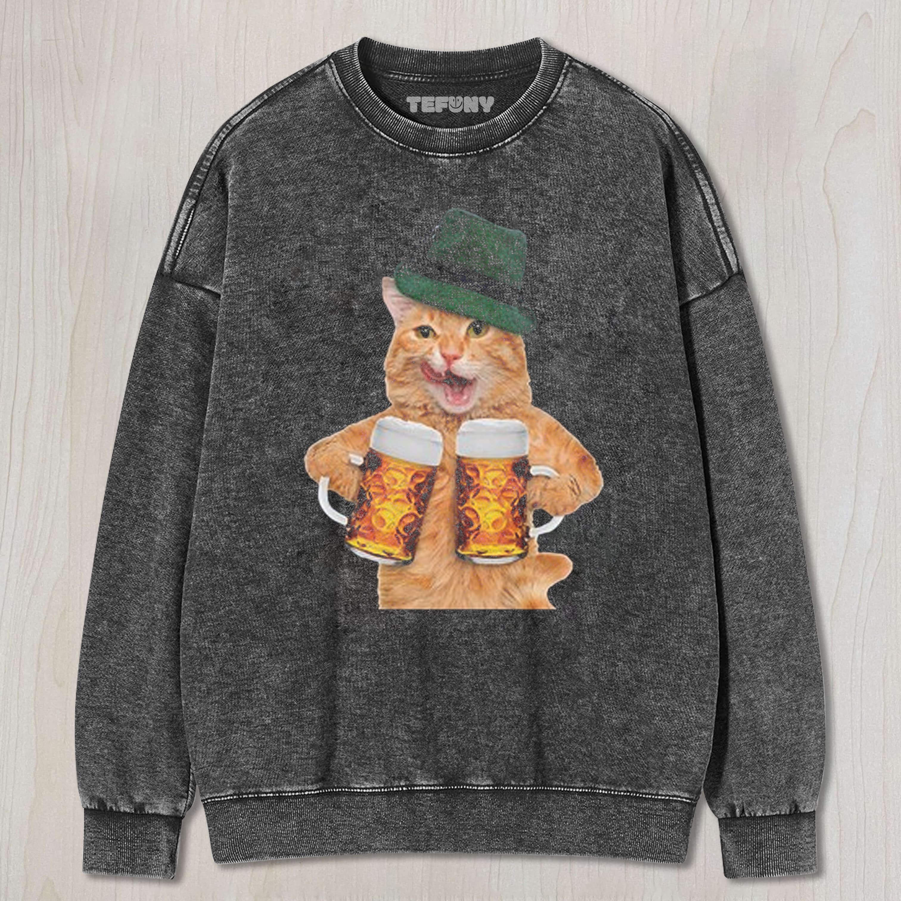 CAT BEER MEME V8 UNISEX TEE, TANK TOP, LAYERED LS, SWEATSHIRT & HOODIE