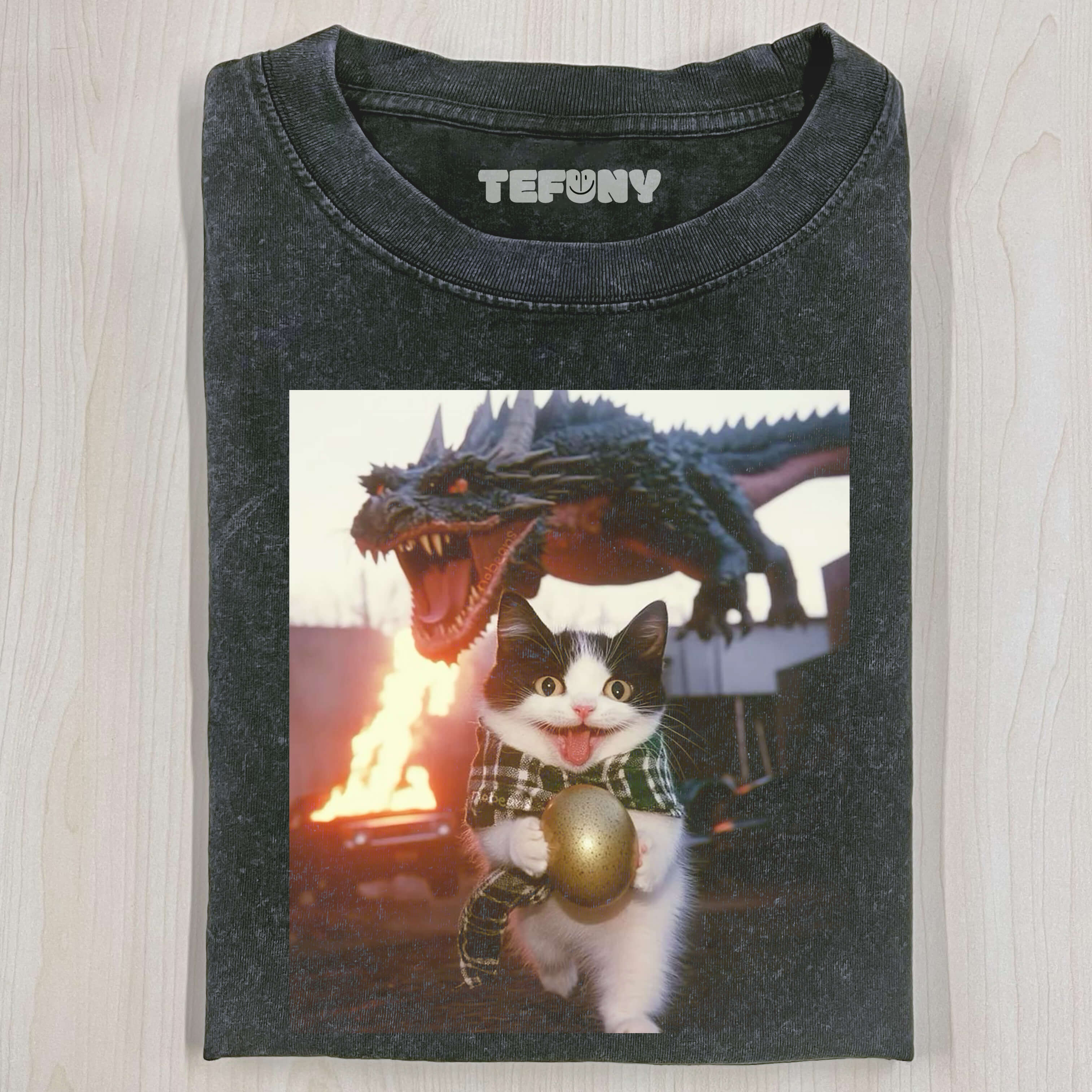CAT DINOSAUR T-SHIRT