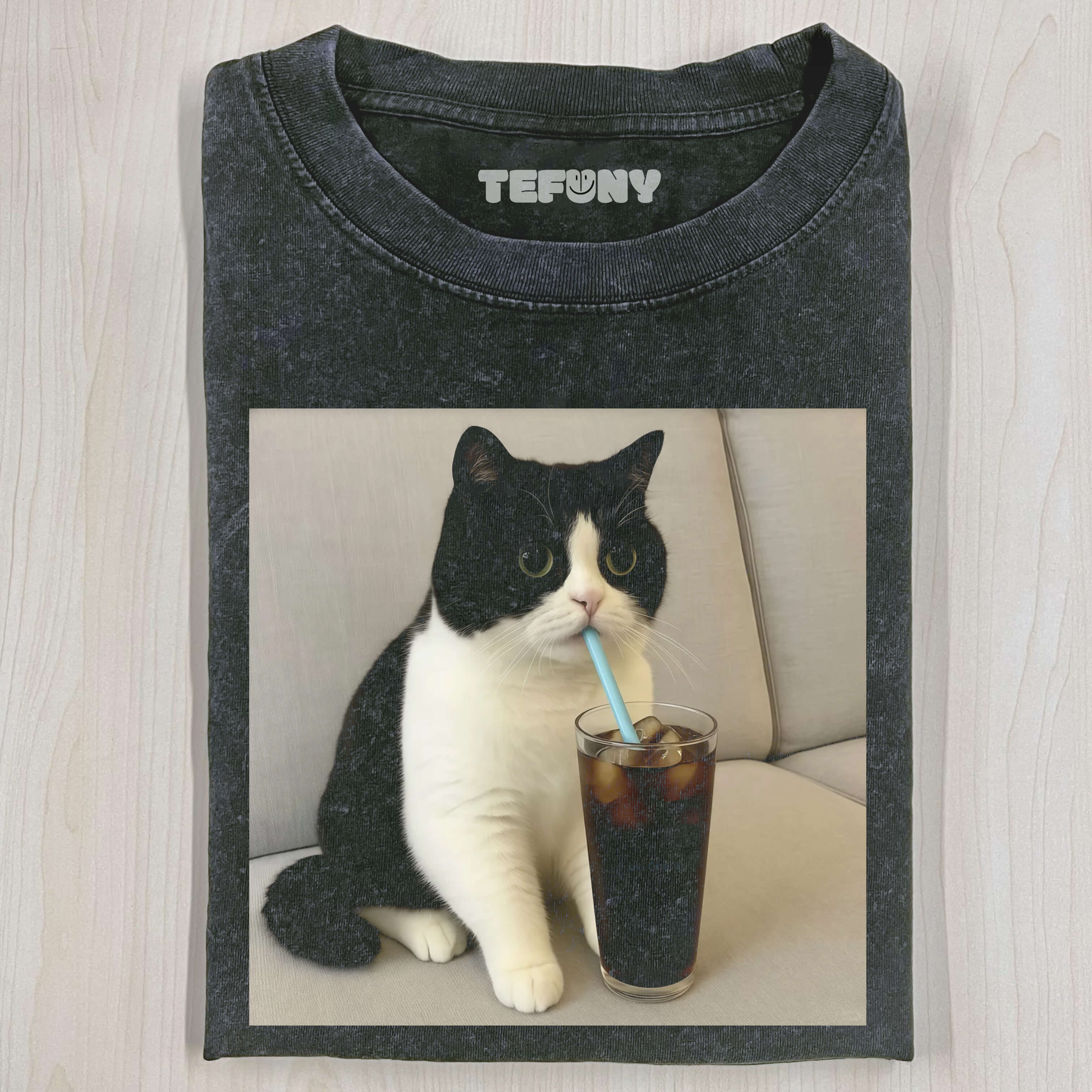 CAT DRINKS DRINK T-SHIRT
