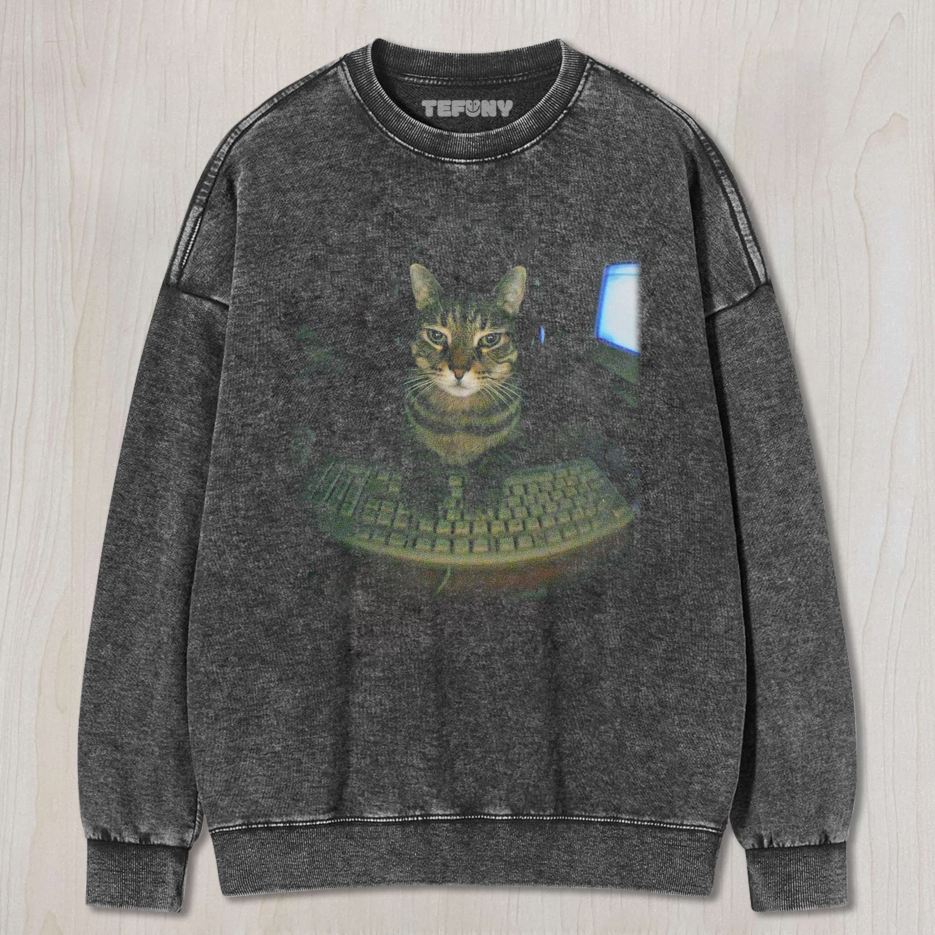 CAT MEME CUMPUTER UNISEX TEE, TANK TOP, LAYERED LS, SWEATSHIRT & HOODIE