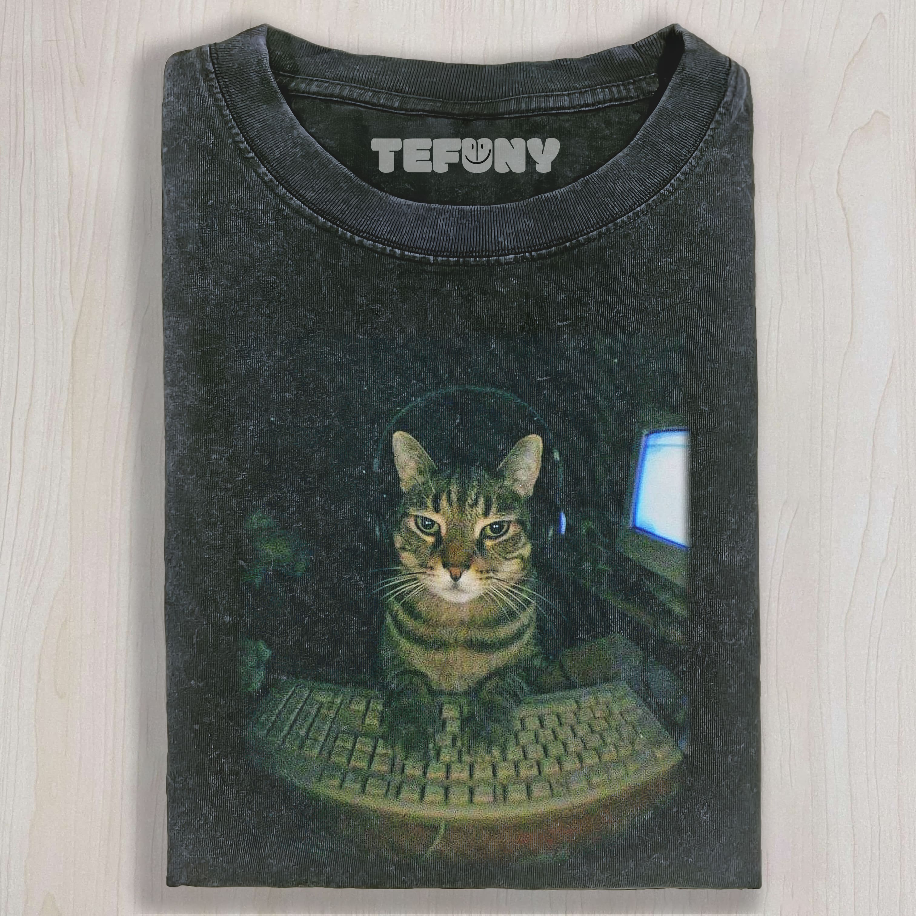 CAT MEME CUMPUTER UNISEX TEE, TANK TOP, LAYERED LS, SWEATSHIRT & HOODIE