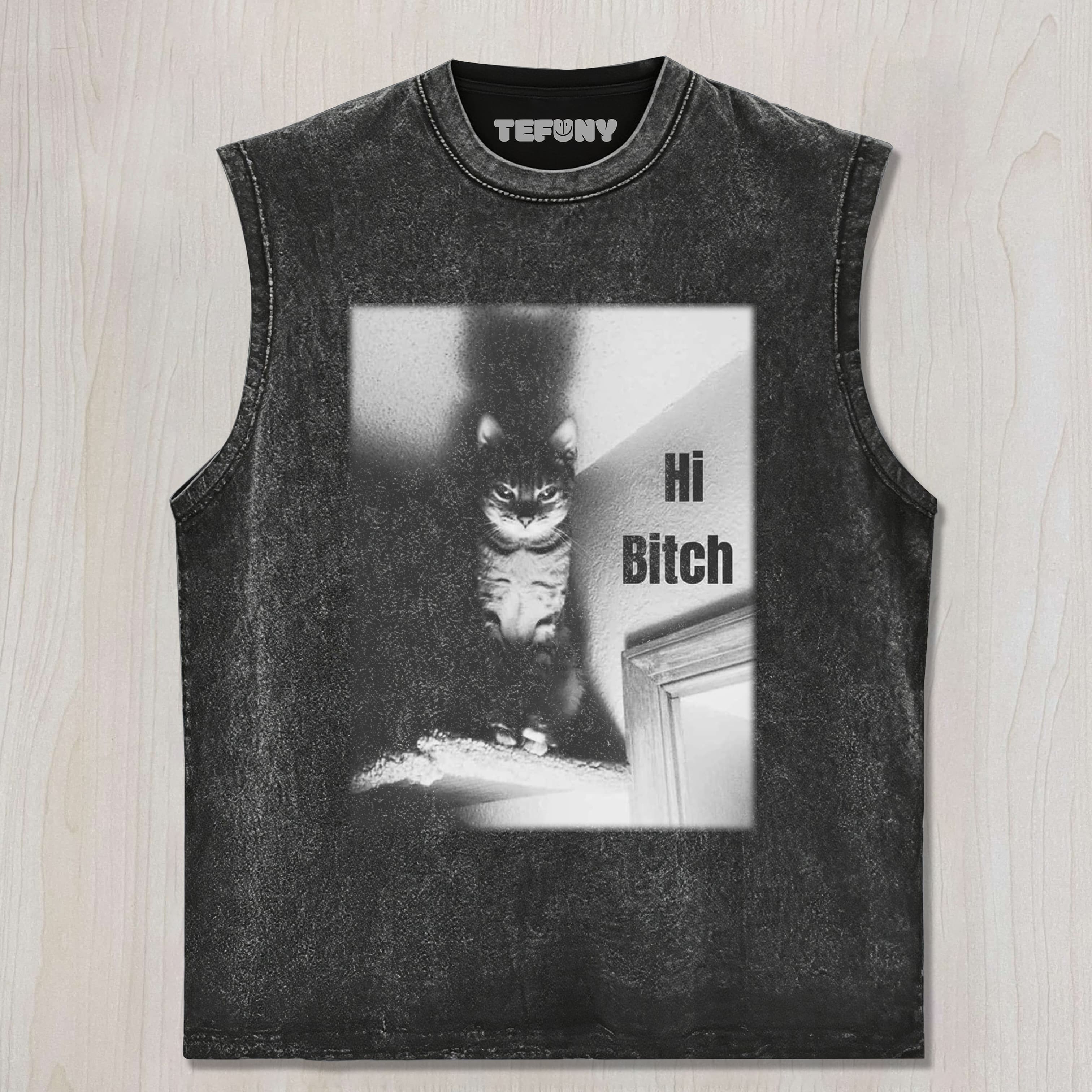CAT MEME HI B UNISEX TEE, TANK TOP, LAYERED LS, SWEATSHIRT & HOODIE