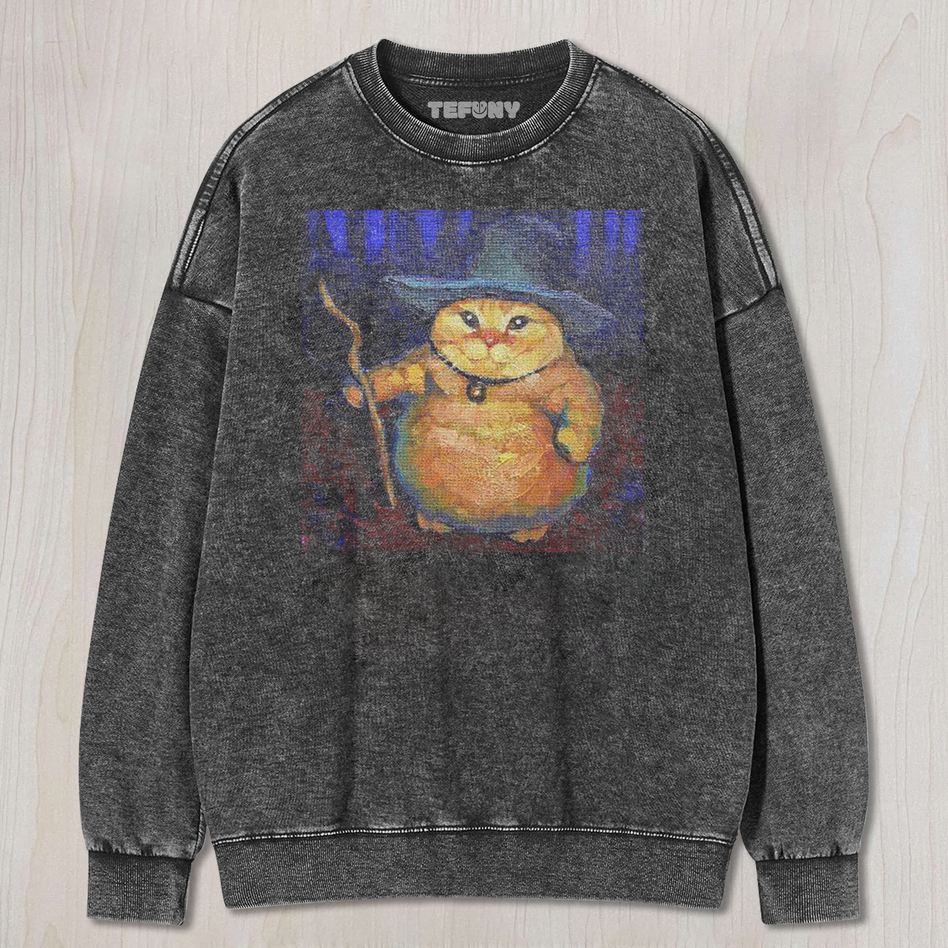 CAT MEME (PAINTING) V6 TEE & SWEAT & HOOD