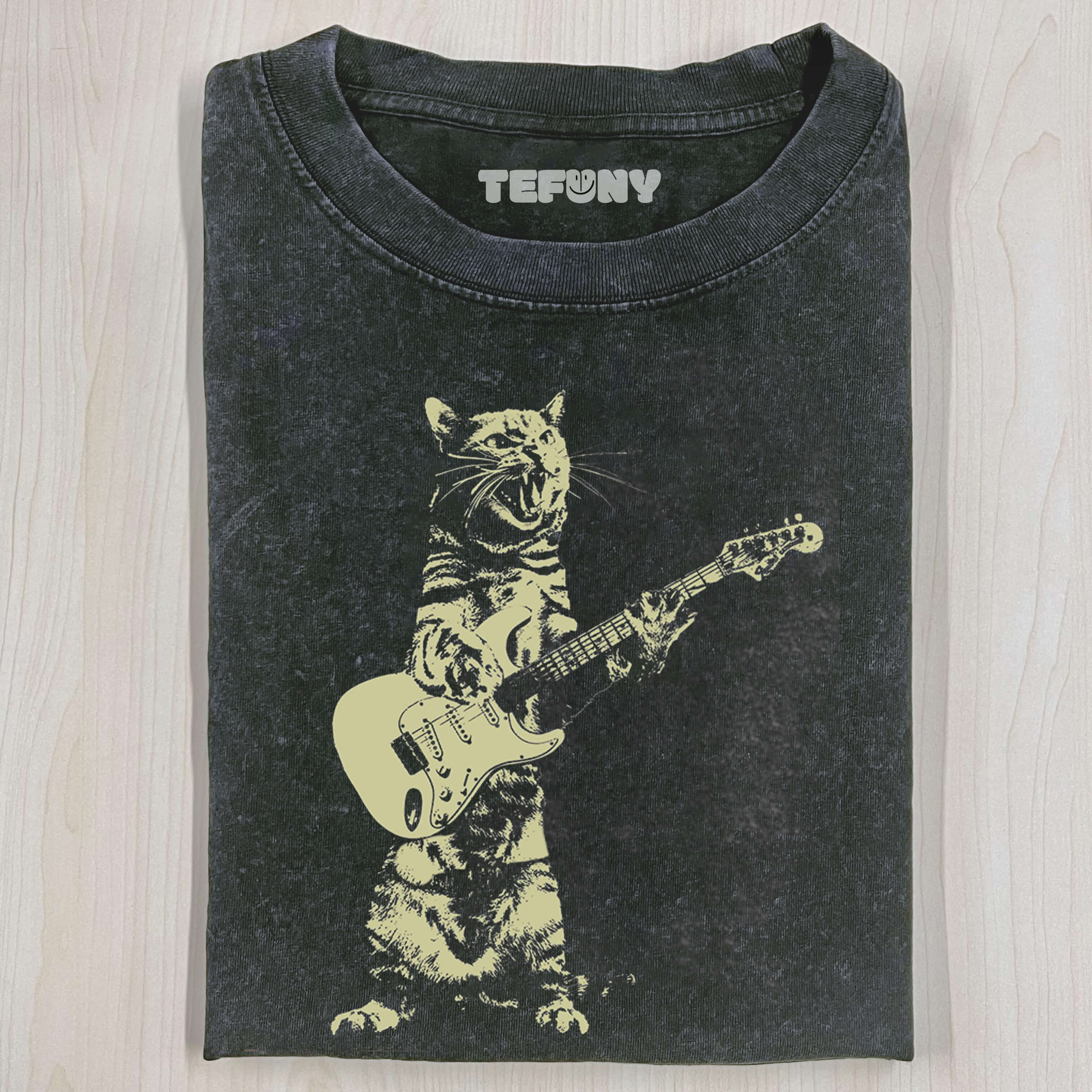 CAT PLAYING GUITAR T-SHIRT V2