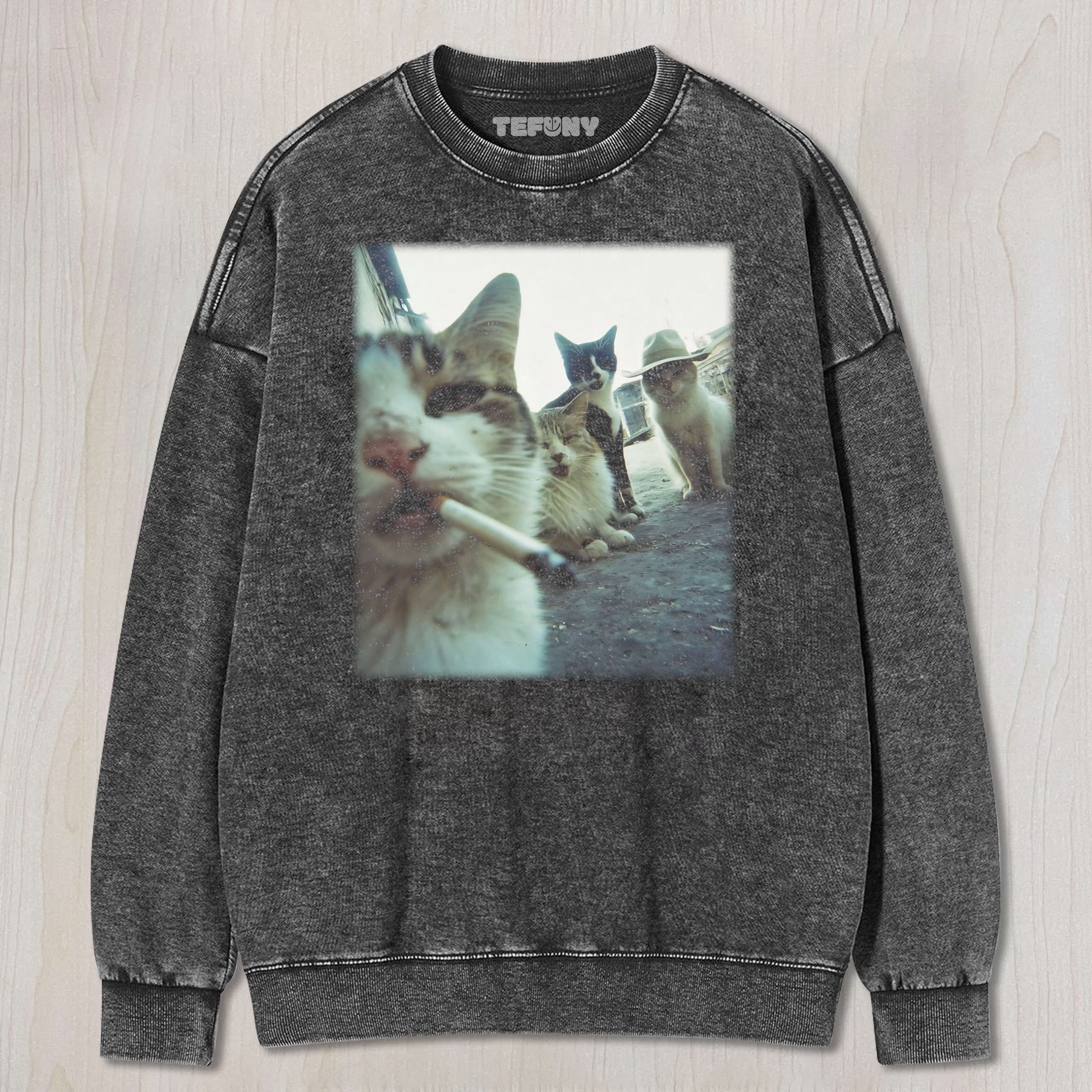 CAT SELFIE TEE & SWEAT & HOOD