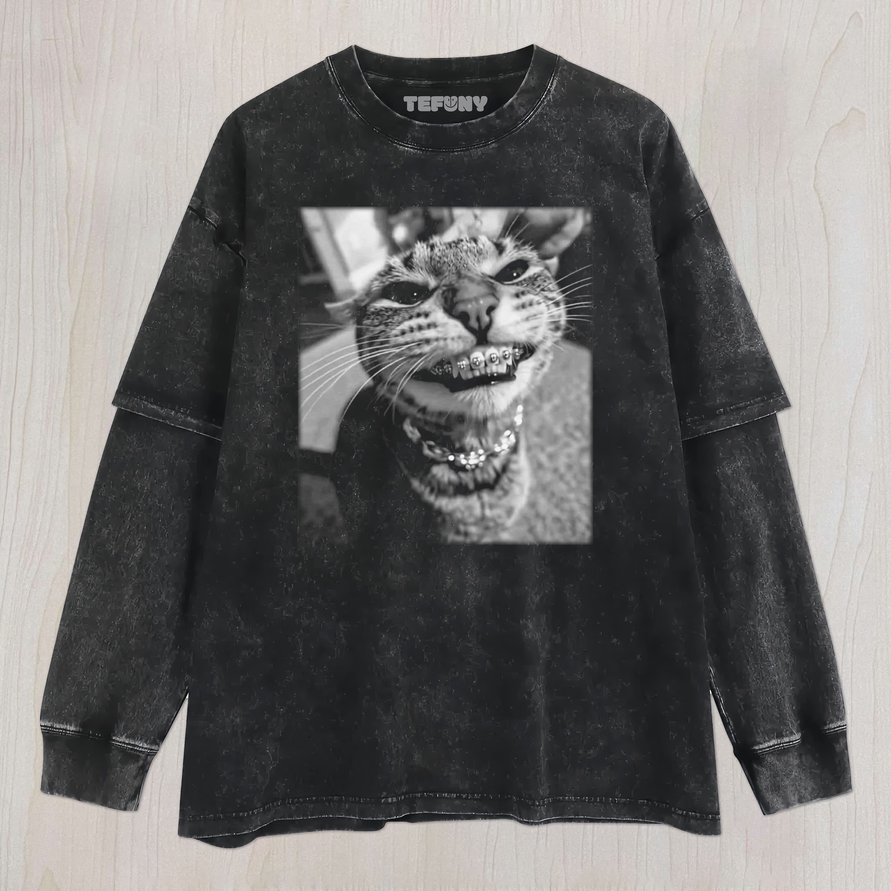 CAT STREET STYLE UNISEX TEE, TANK TOP, LAYERED LS, SWEATSHIRT & HOODIE