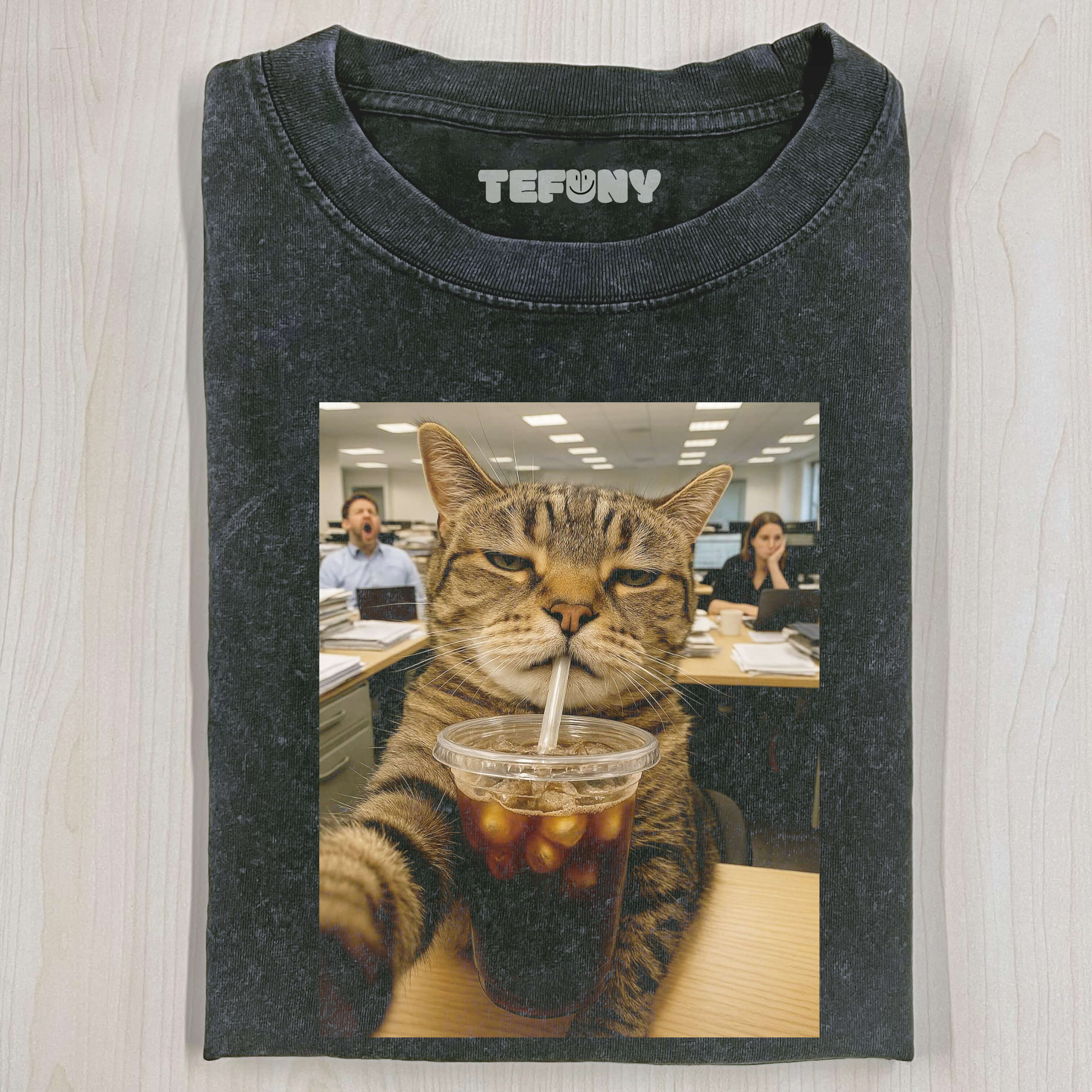 CAT WHO DOESN'T WANT TO GO TO WORK T-SHIRT