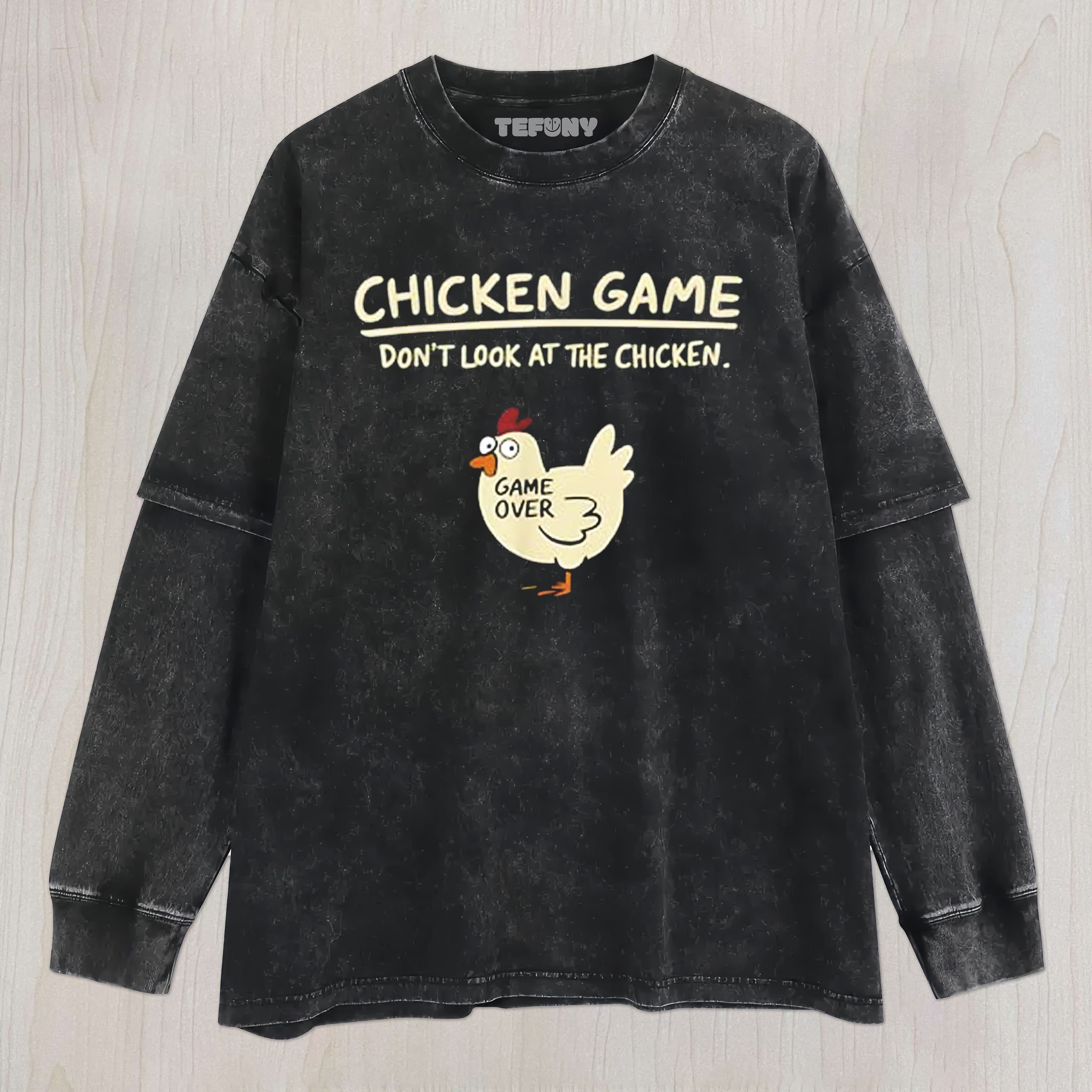 CHICKEN GAME UNISEX TEE, TANK TOP, LAYERED LS, SWEATSHIRT & HOODIE