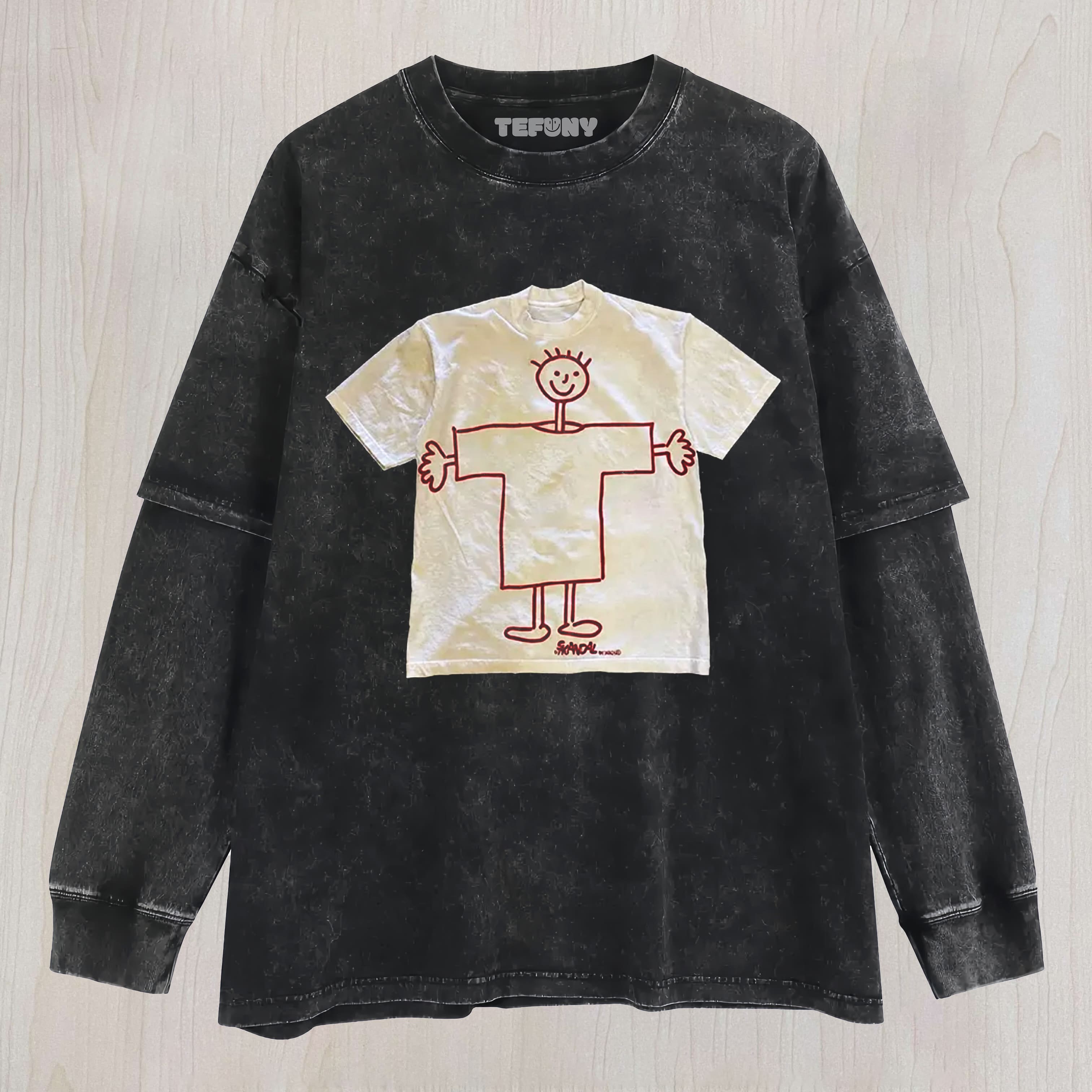 CHILDREN'S SELF DRAWING SHIRT UNISEX TEE, TANK TOP, LAYERED LS, SWEATSHIRT & HOODIE