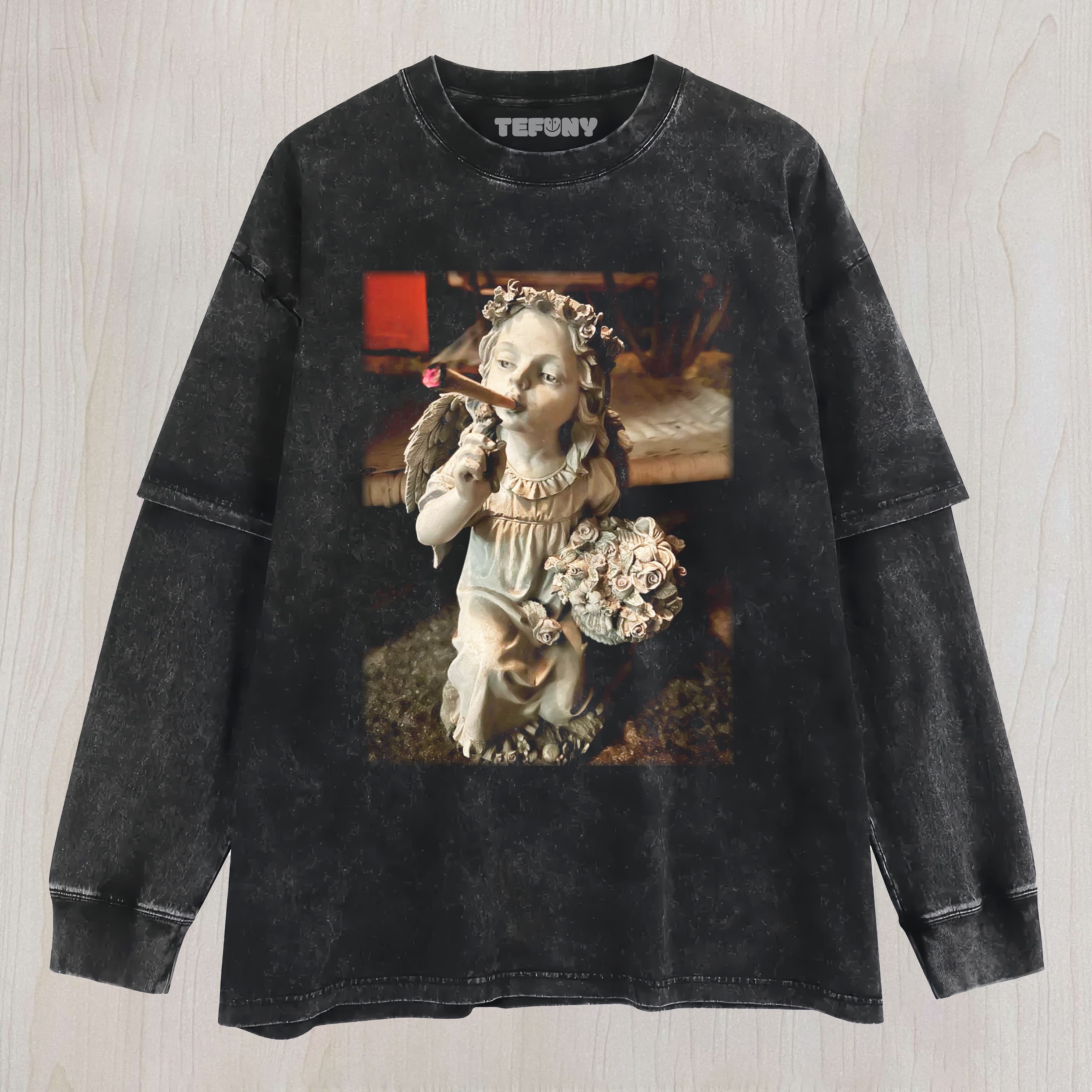 CHILD SCULPTURE SMOKING LAYERED LONG SLEEVE