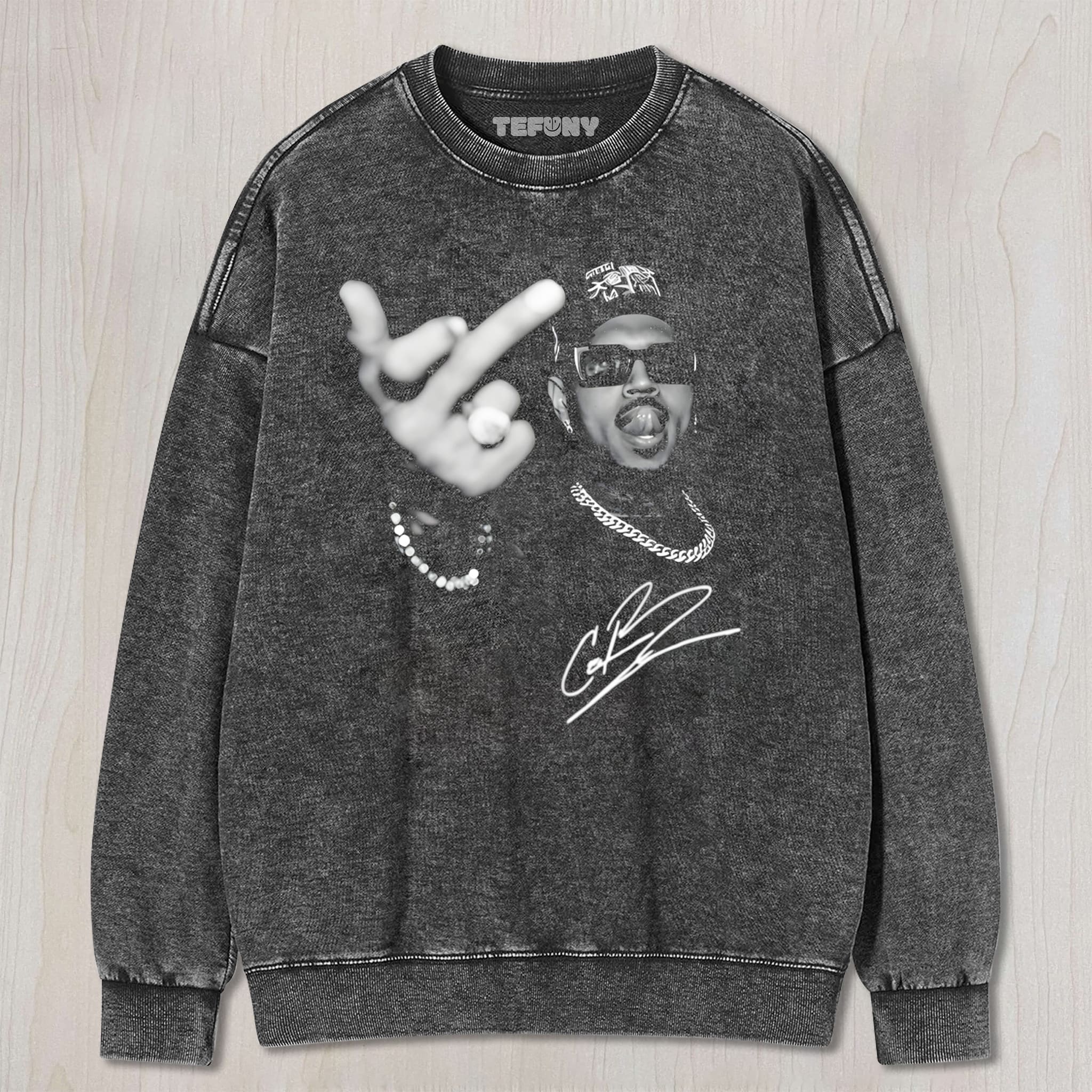 CHRIS BROWN-MIDDLE FINGER UNISEX TEE, TANK TOP, LAYERED LS, SWEATSHIRT & HOODIE