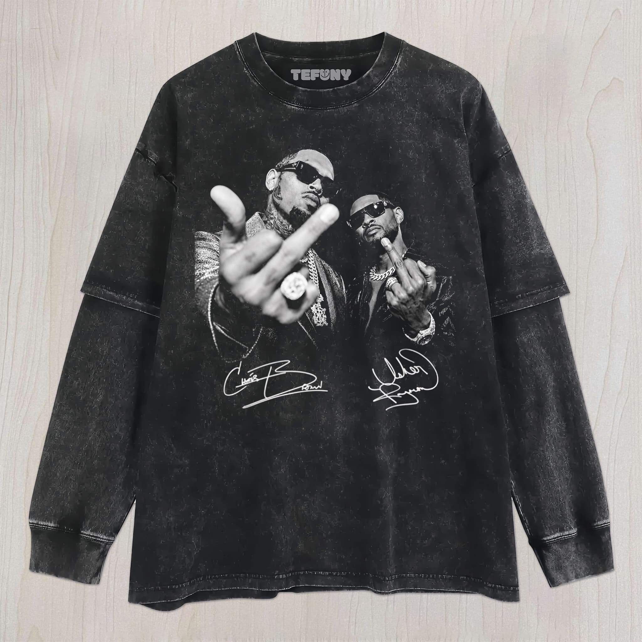 CHRIS BROWN & USHER RAYMOND V2 UNISEX TEE, TANK TOP, LAYERED LS, SWEATSHIRT & HOODIE