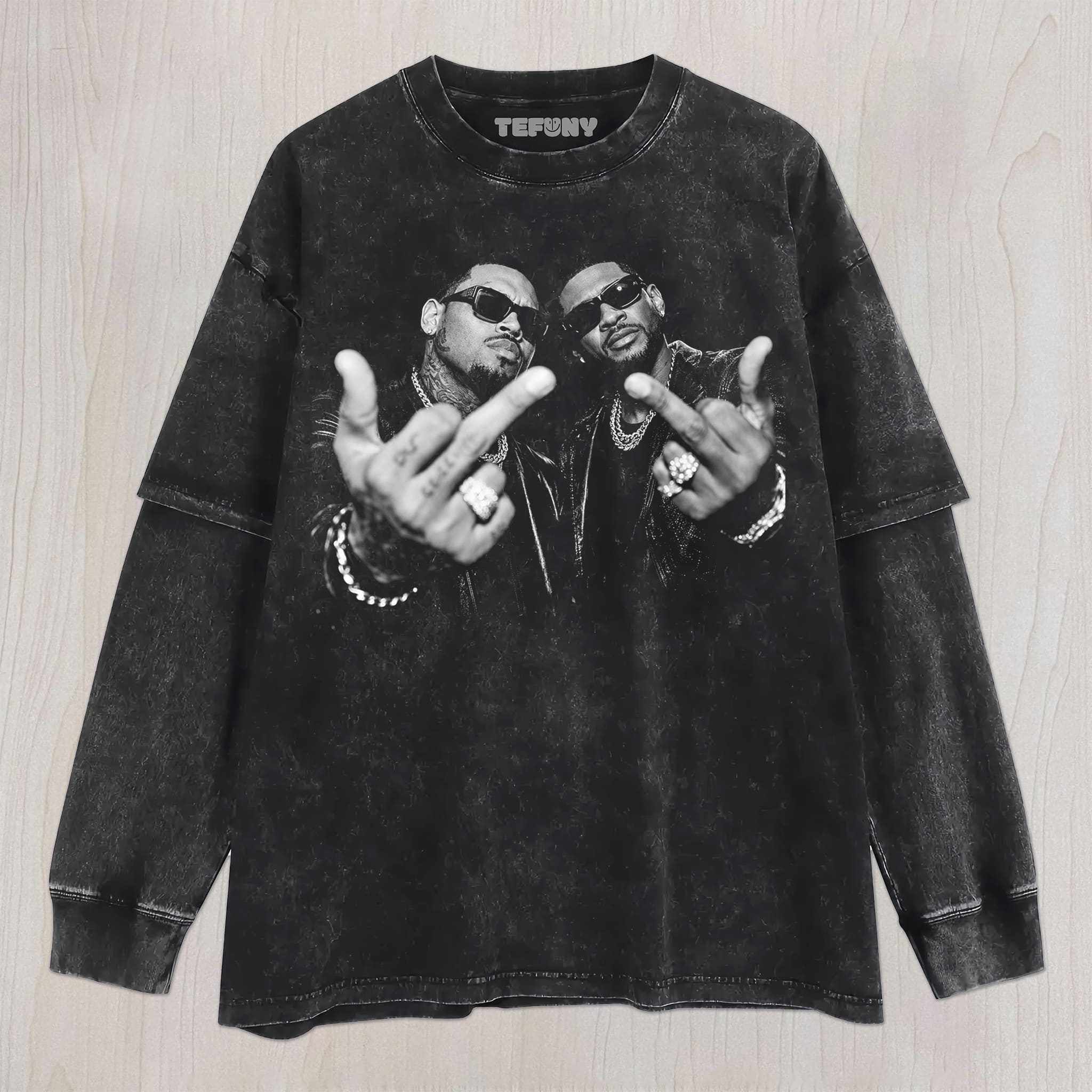 CHRIS BROWN & USHER RAYMOND V3 UNISEX TEE, TANK TOP, LAYERED LS, SWEATSHIRT & HOODIE