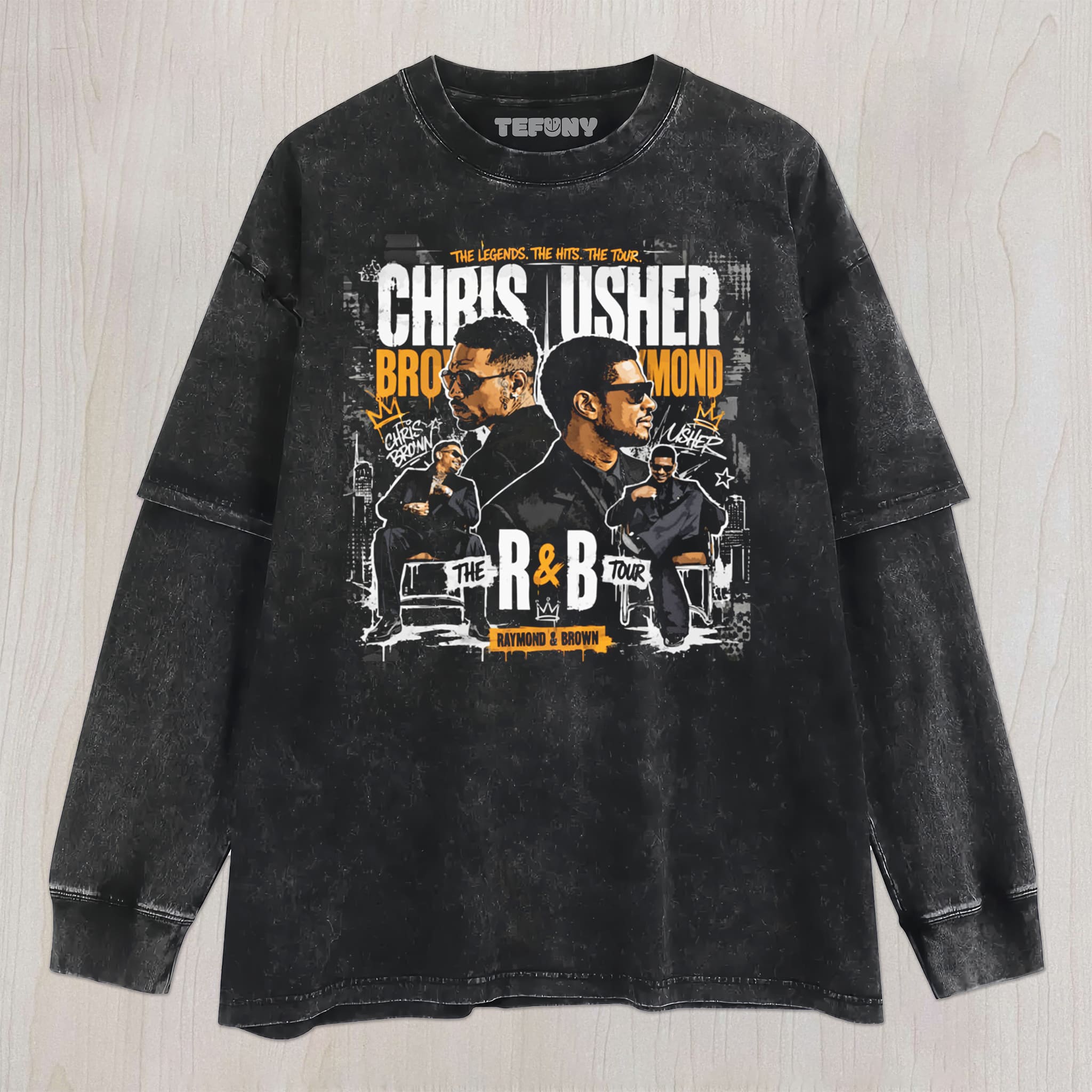 CHRIS BROWN & USHER RAYMOND V6 UNISEX TEE, TANK TOP, LAYERED LS, SWEATSHIRT & HOODIE