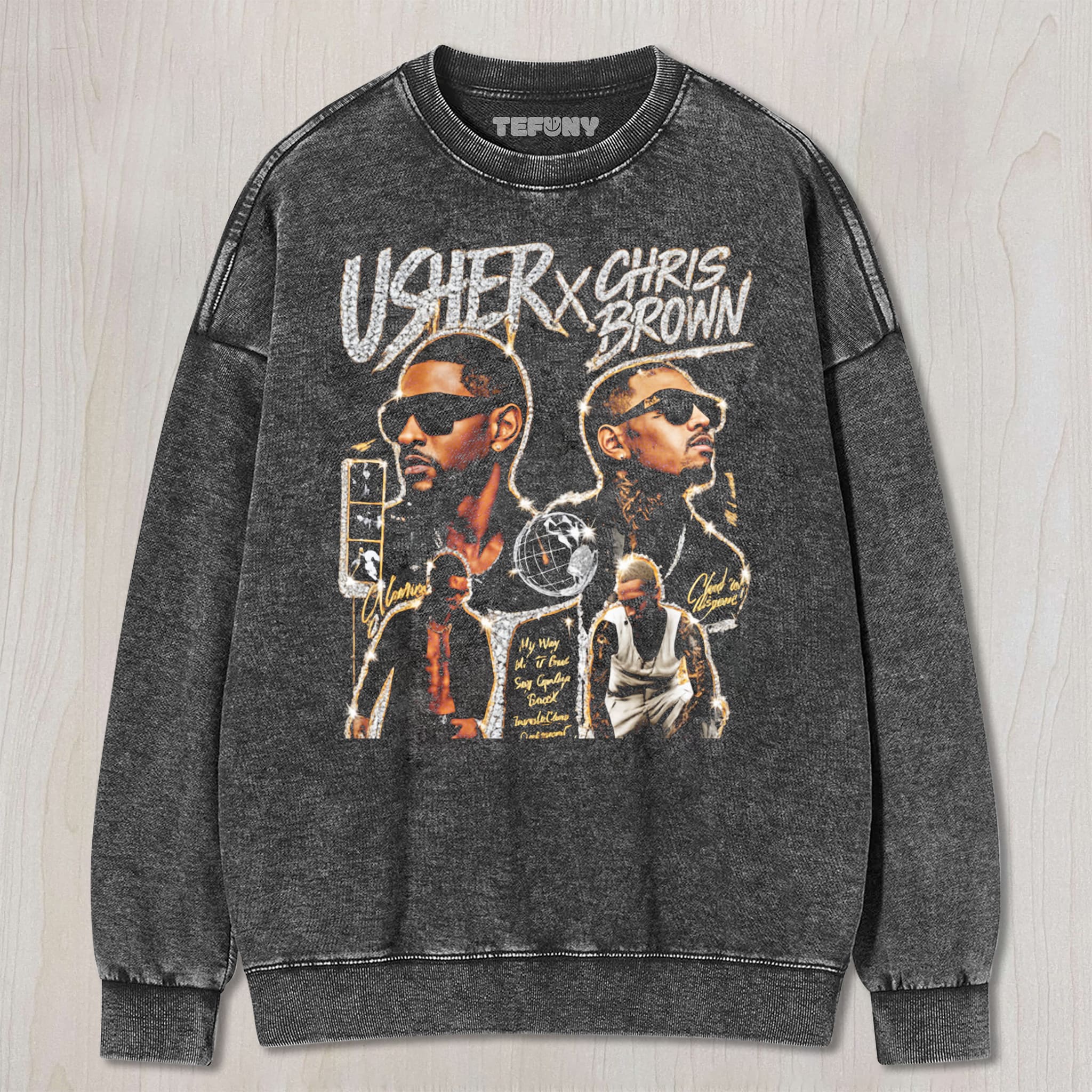 CHRIS BROWN & USHER RAYMOND V7 UNISEX TEE, TANK TOP, LAYERED LS, SWEATSHIRT & HOODIE