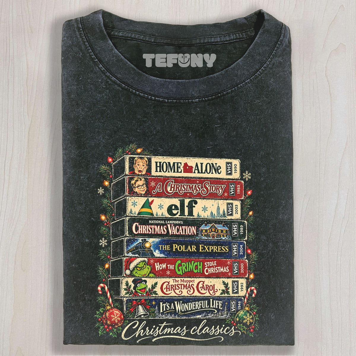 CHRISTMAS MOVIE CLASSICS TEE UNISEX TEE, TANK TOP, LAYERED LS, SWEATSHIRT & HOODIE