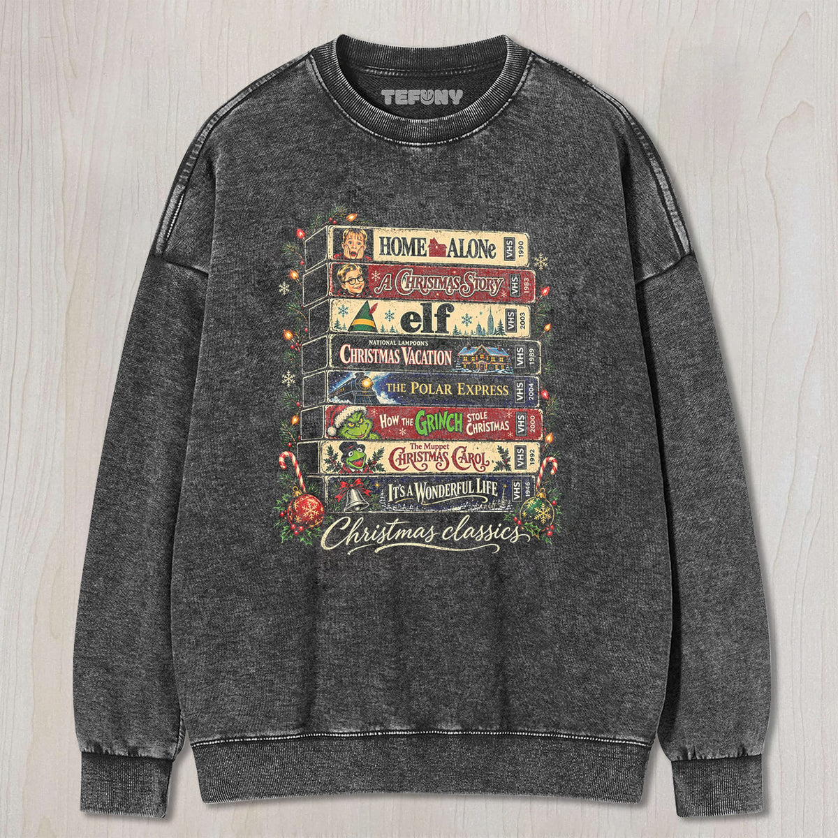CHRISTMAS MOVIE CLASSICS TEE UNISEX TEE, TANK TOP, LAYERED LS, SWEATSHIRT & HOODIE