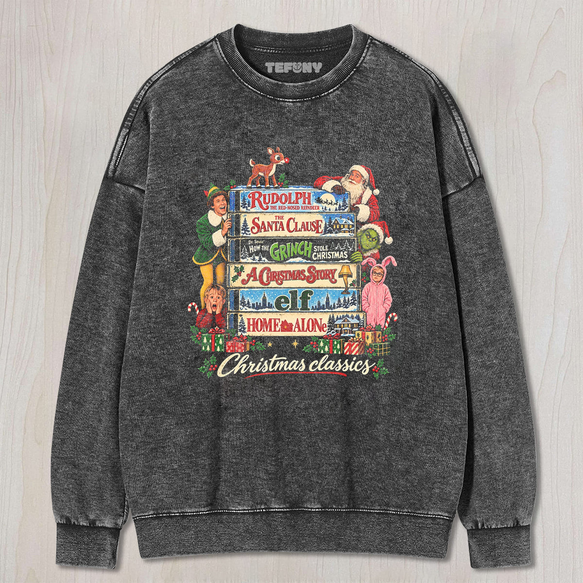 CHRISTMAS MOVIE CLASSICS V2 TEE UNISEX TEE, TANK TOP, LAYERED LS, SWEATSHIRT & HOODIE