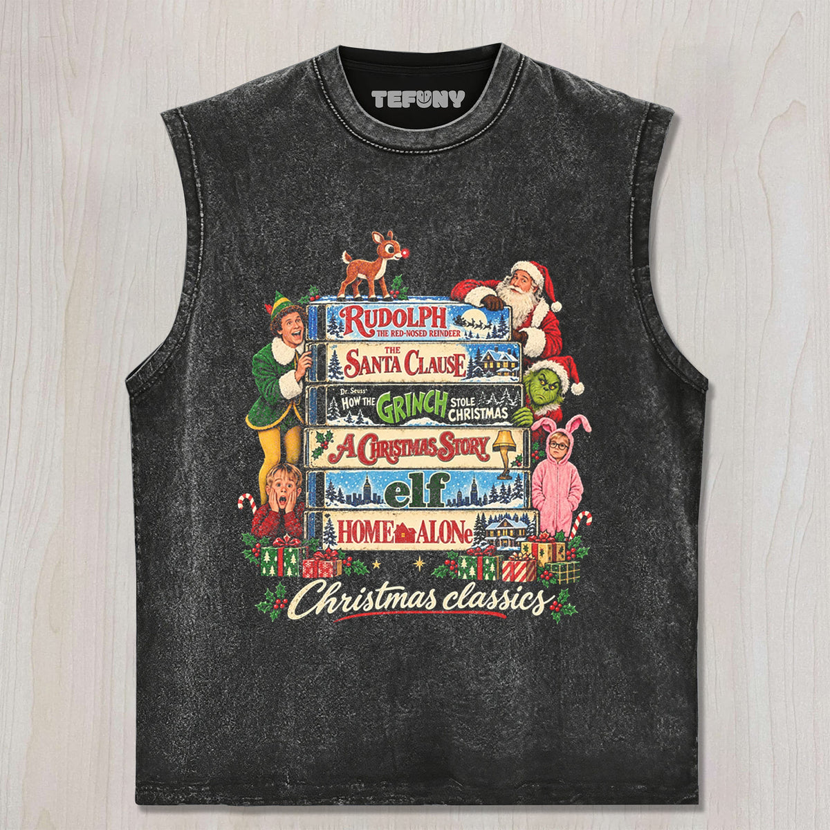 CHRISTMAS MOVIE CLASSICS V2 TEE UNISEX TEE, TANK TOP, LAYERED LS, SWEATSHIRT & HOODIE