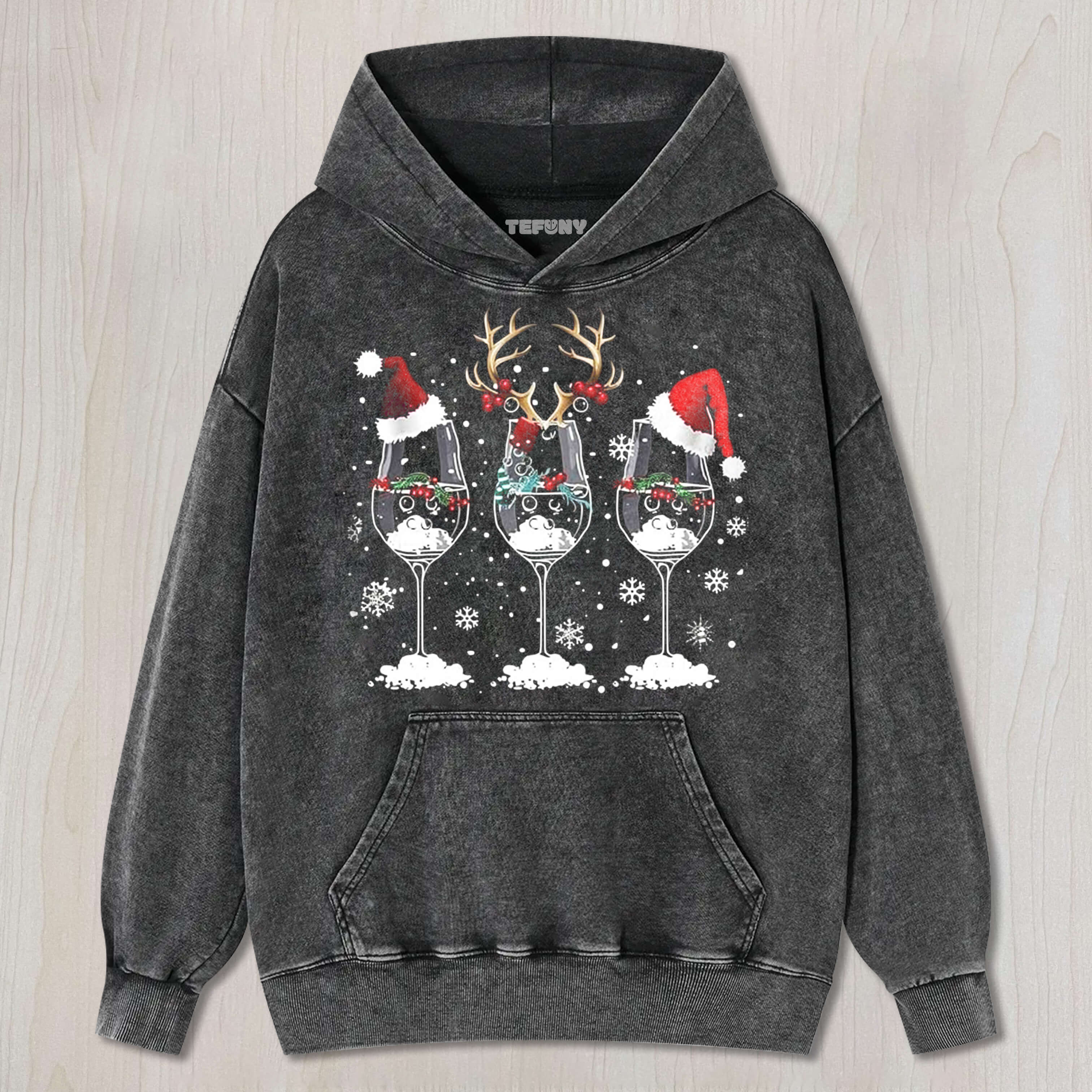 CHRISTMAS REINDEER CUP TEE & SWEAT & HOOD