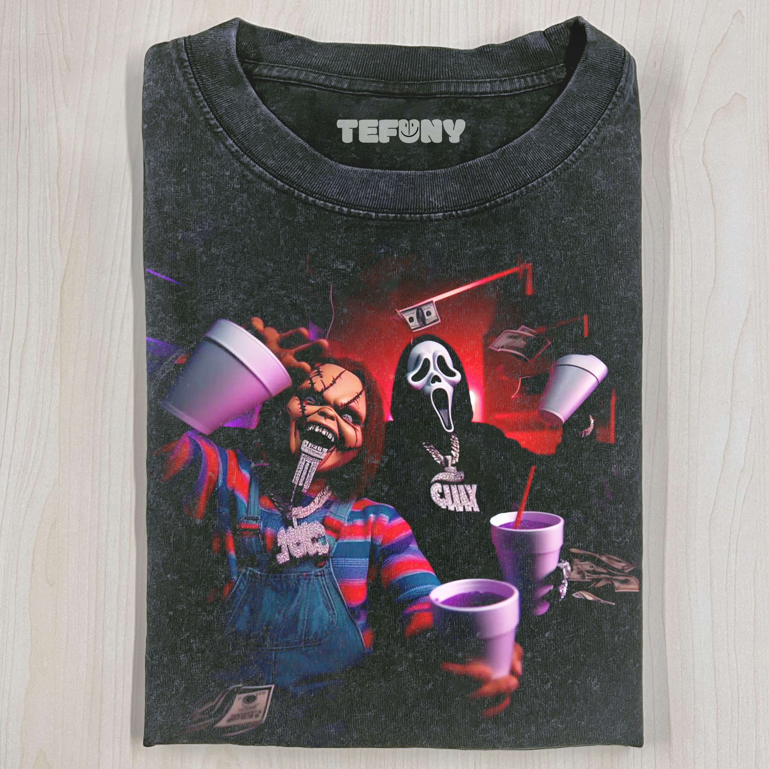 CHUCKY JOKER & SCREAM T-SHIRT