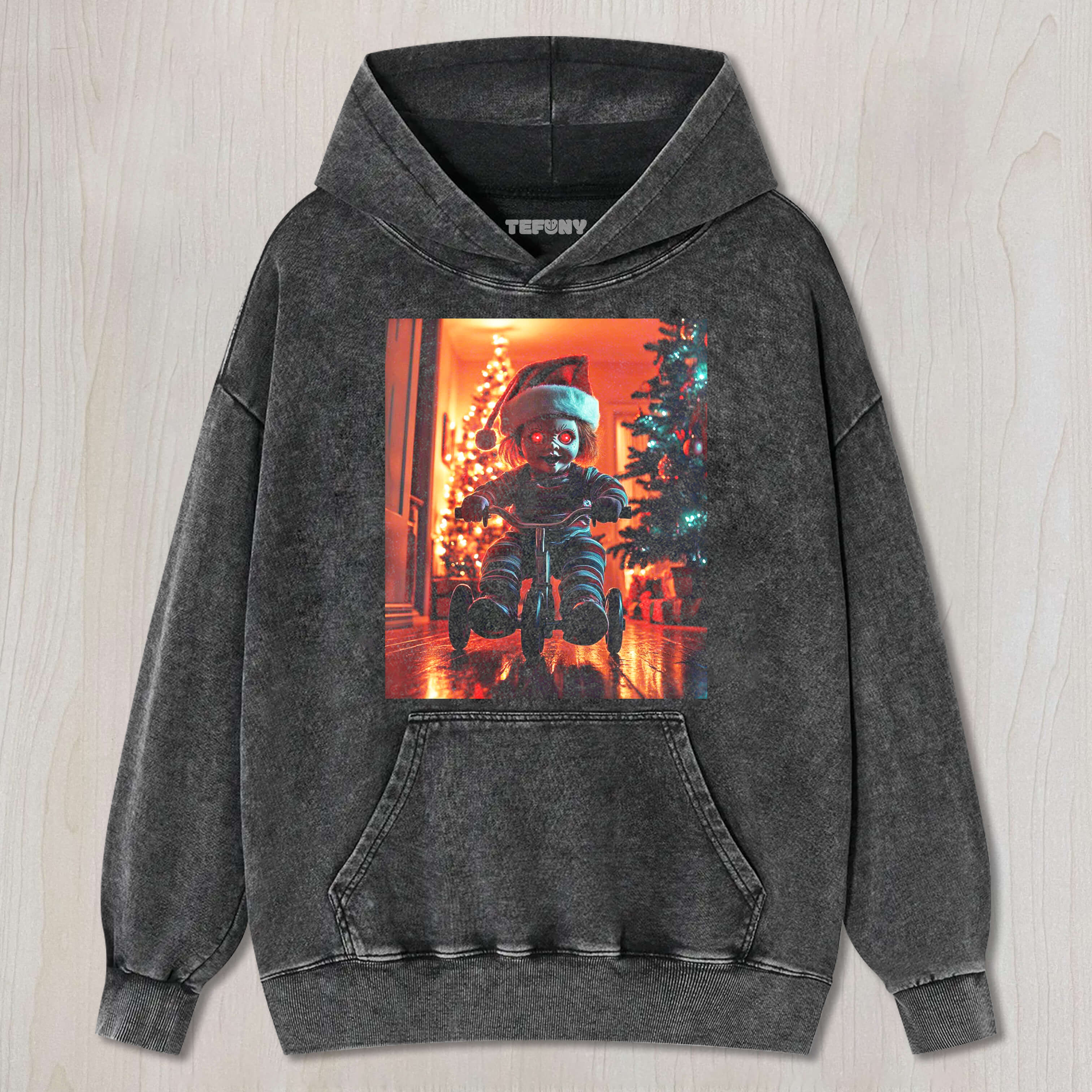 CHUCKY'S EYES GLOWED RED AS HE RODE HIS BIKE T-SHIRT