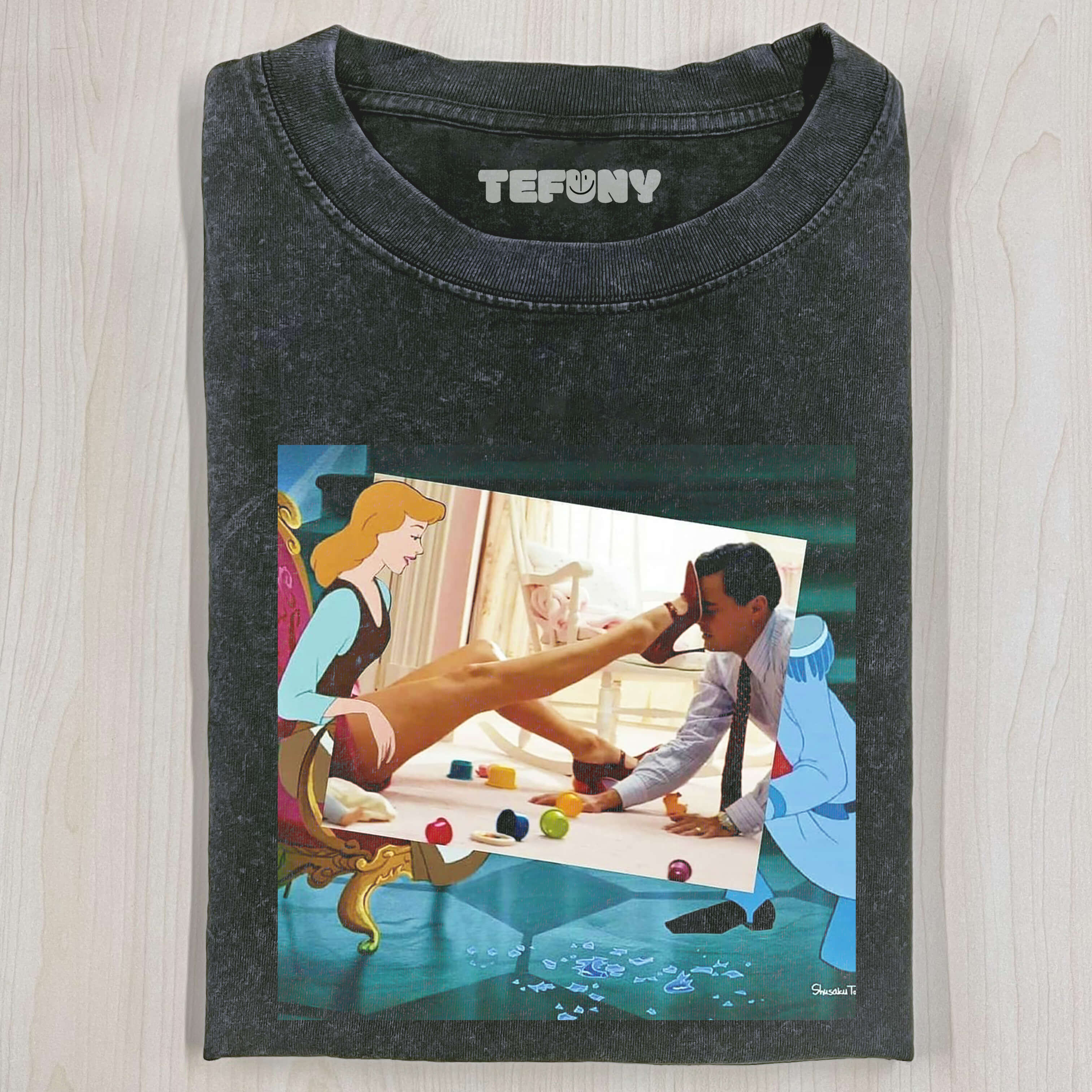 CINDERELLA & THE WOLF OF WALL STREET T-SHIRT