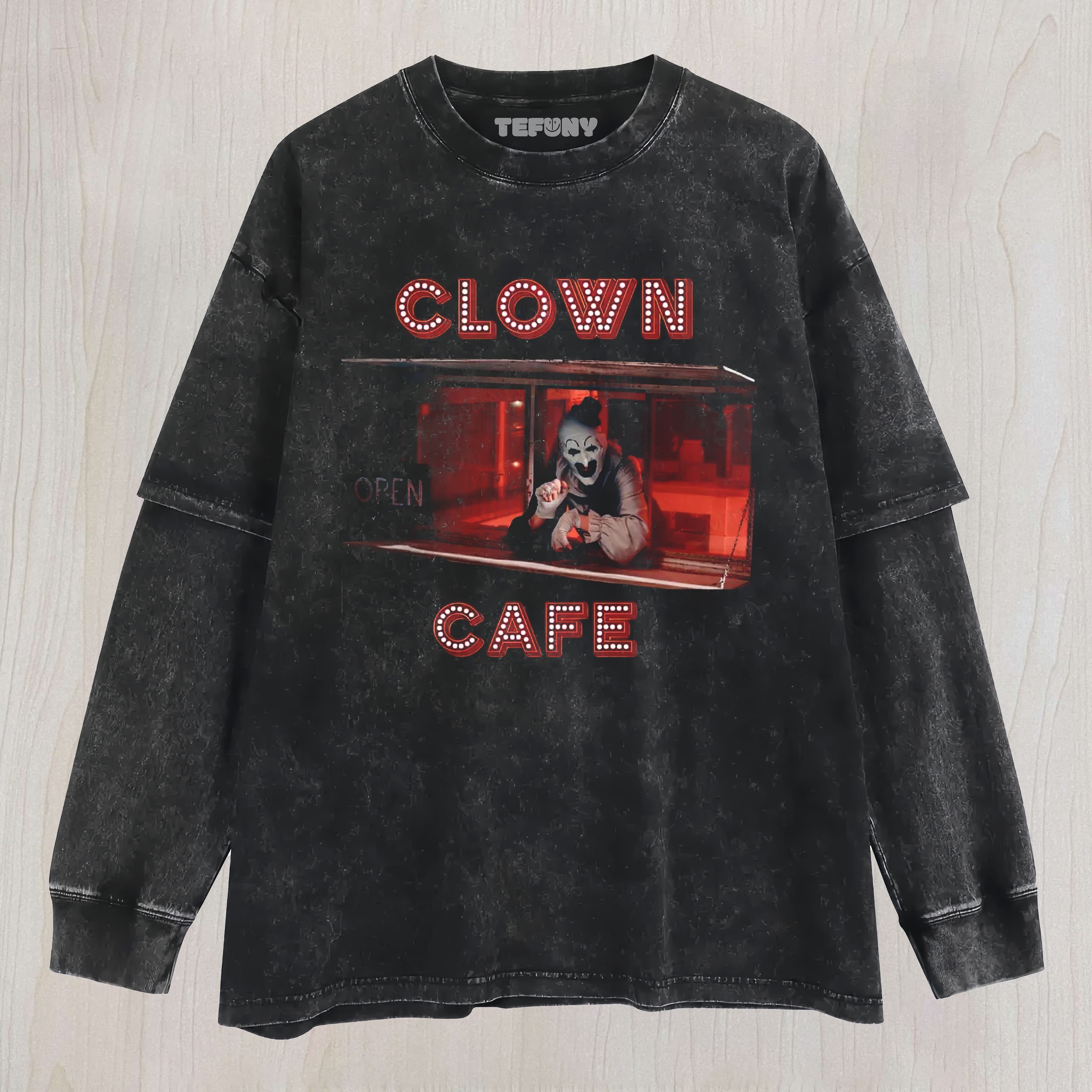 CLOWN CAFE UNISEX TEE, TANK TOP, LAYERED LS, SWEATSHIRT & HOODIE