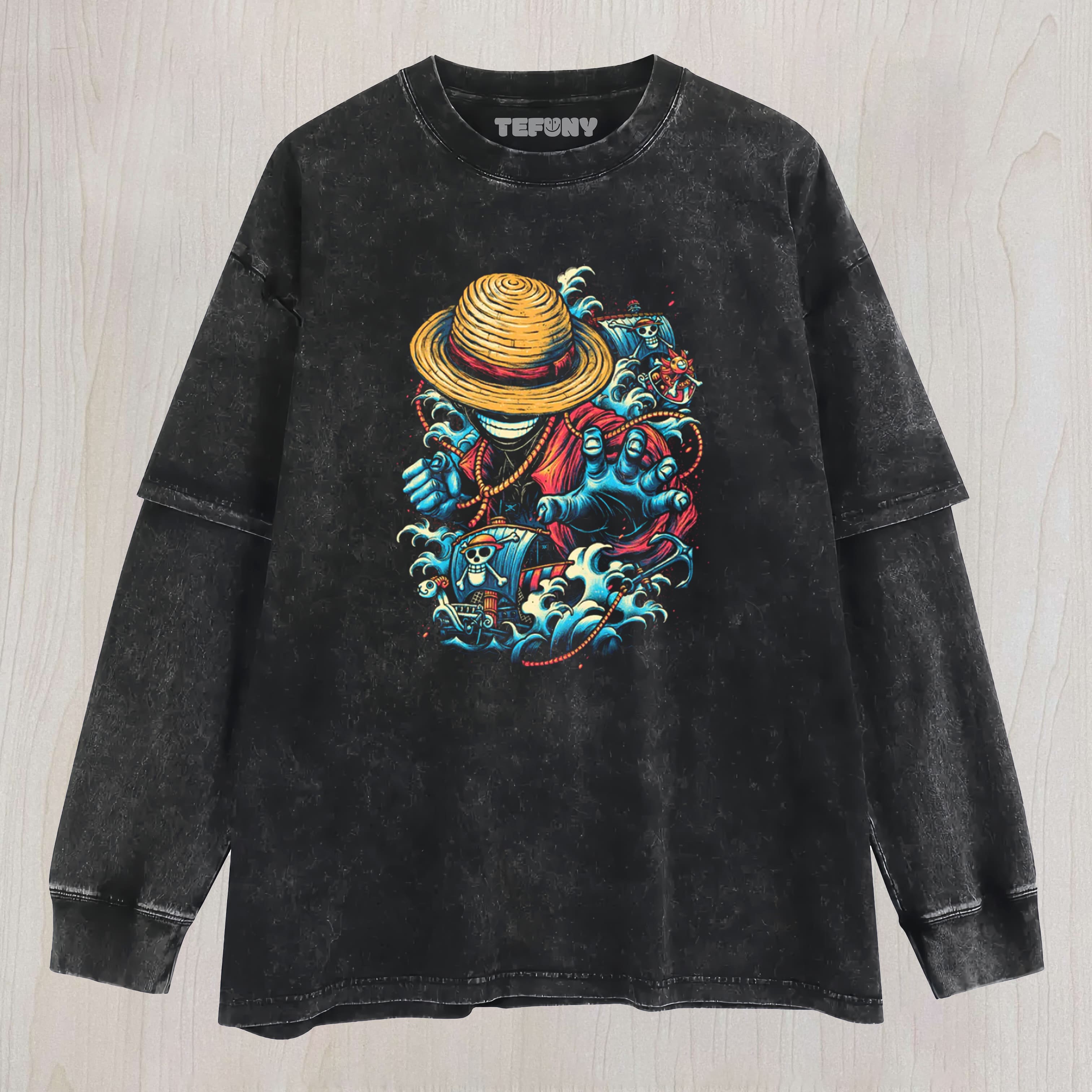 COLORFUL PIRATE UNISEX TEE, TANK TOP, LAYERED LS, SWEATSHIRT & HOODIE