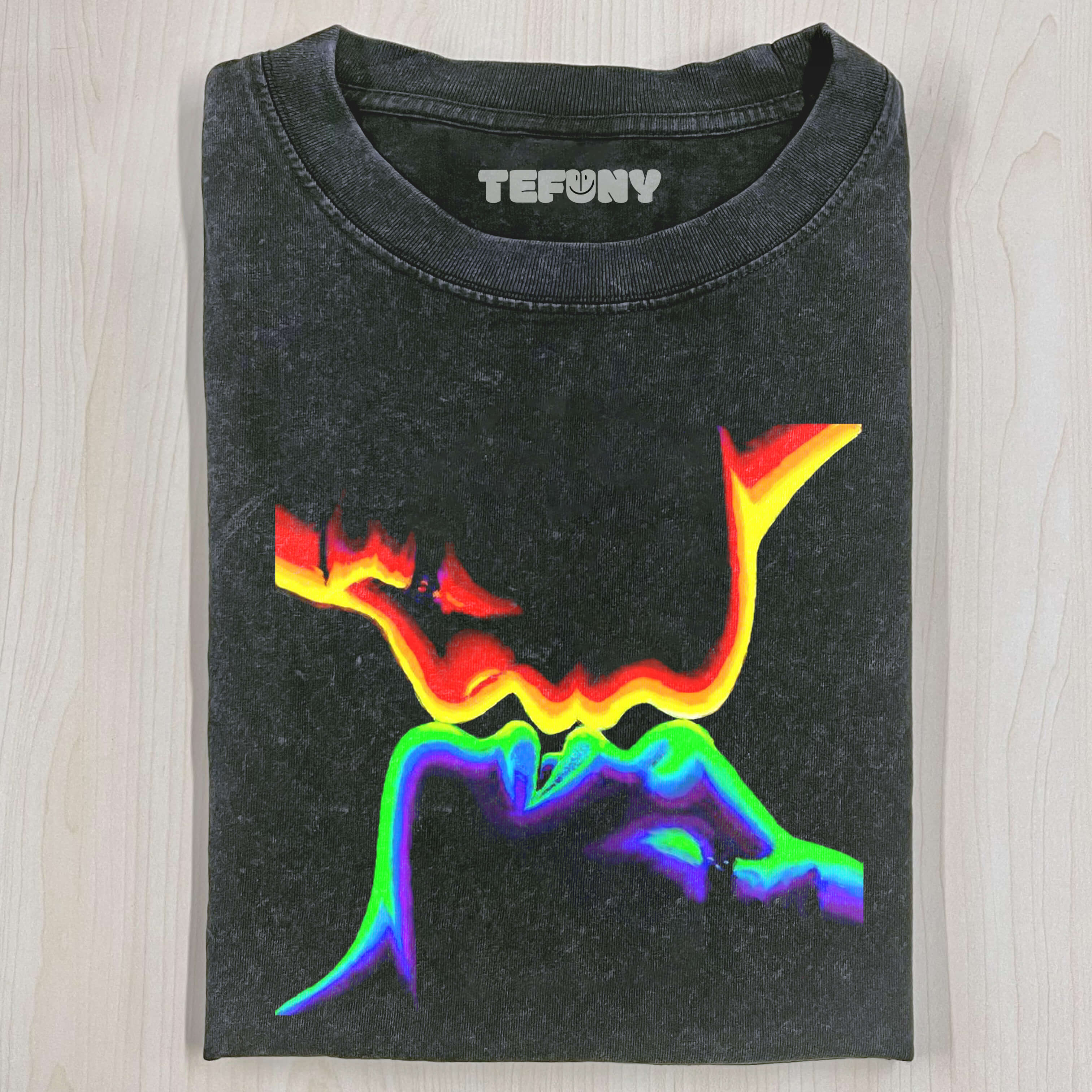 COLORFUL LINE KISS T-SHIRT