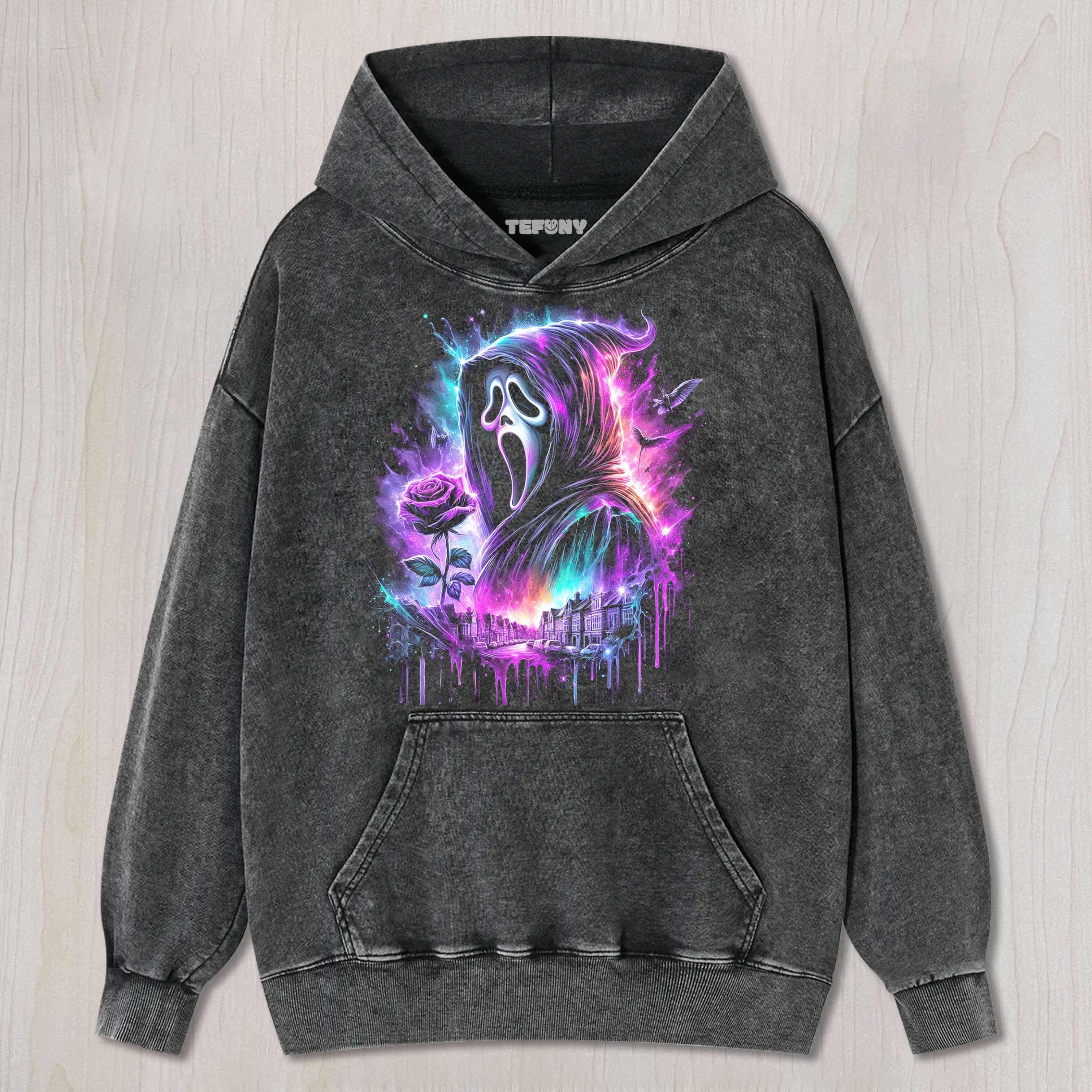 COLORFUL MASK FLOWERS T-SHIRT