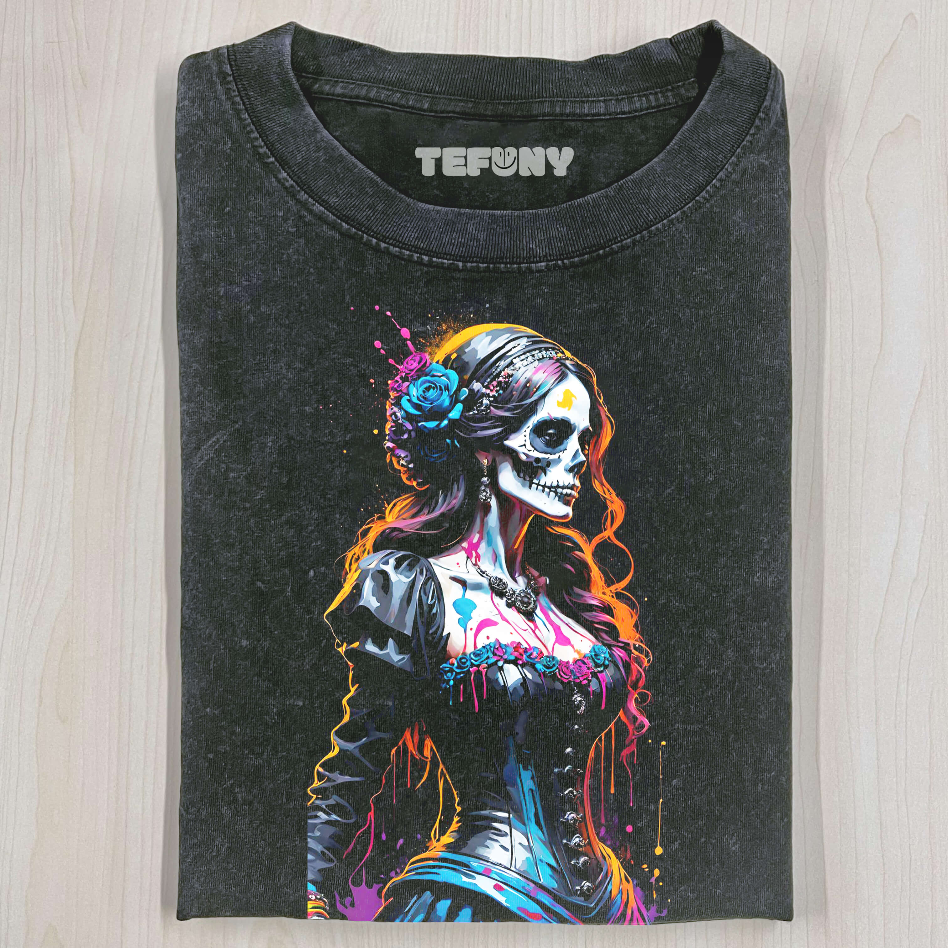 COLORFUL SKULL GIRLS T-SHIRT
