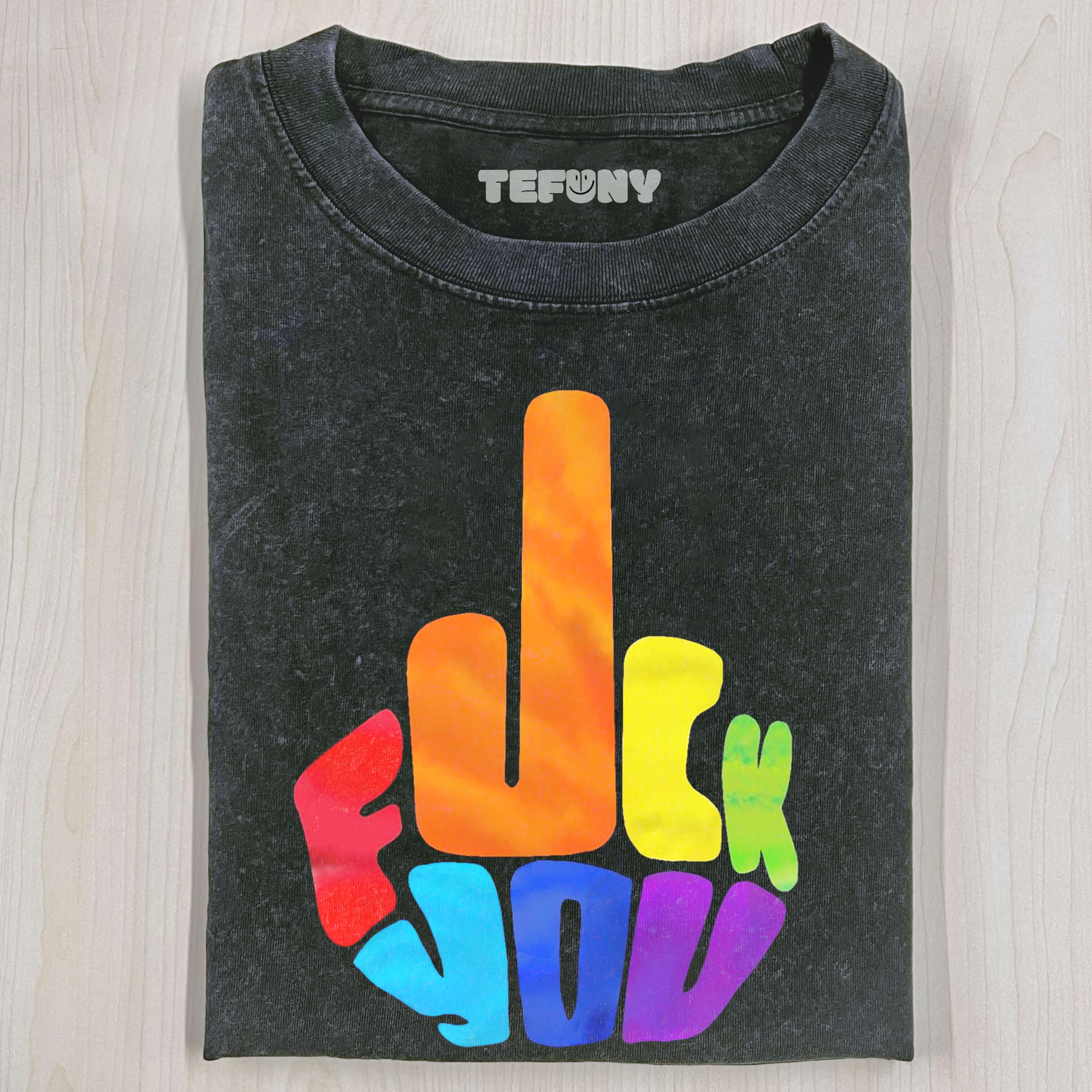COLOR FUCK YOU FINGER T-SHIRT