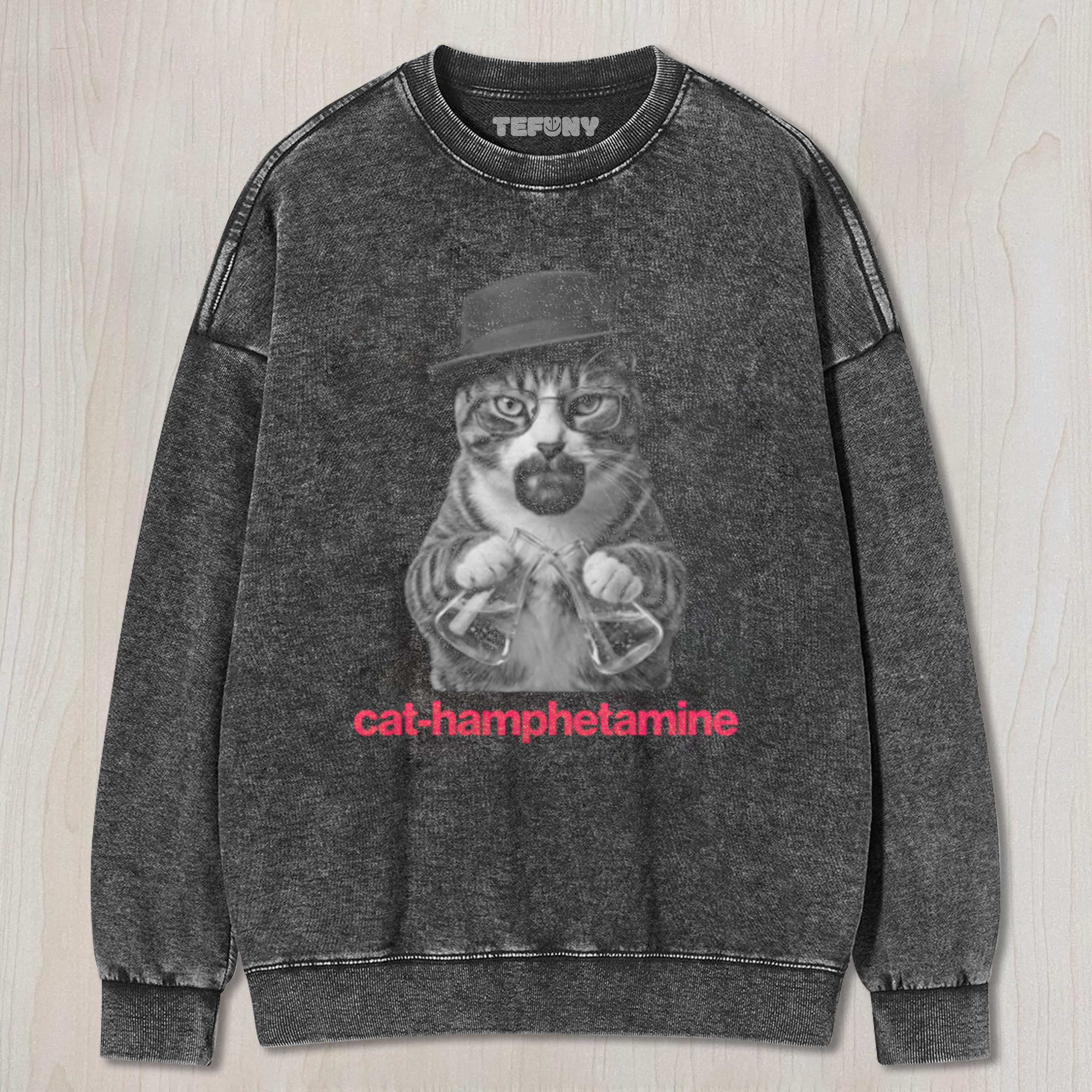 COMFORT COLORS FUNNY HEISENBERG CAT UNISEX TEE, TANK TOP, LAYERED LS, SWEATSHIRT & HOODIE