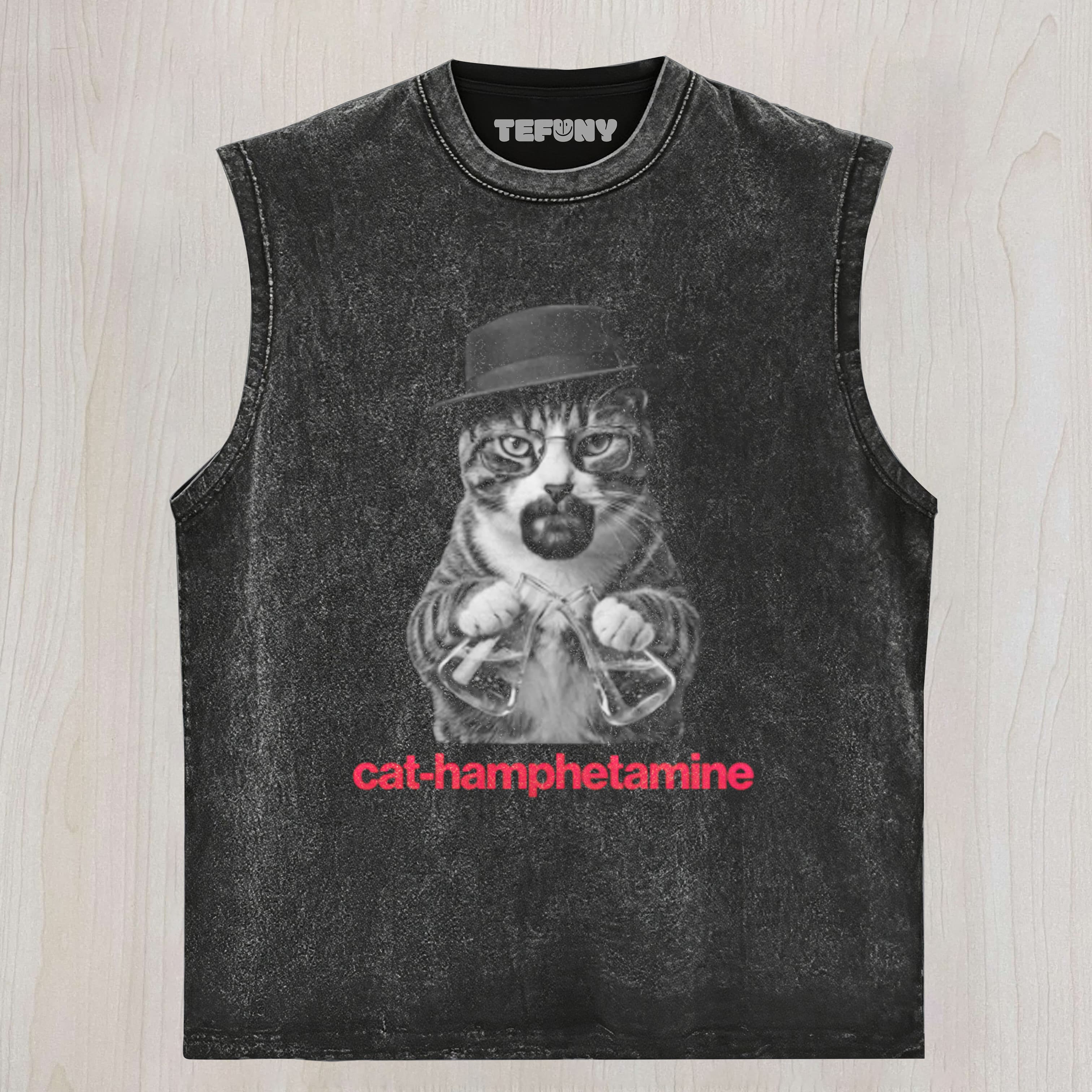 COMFORT COLORS FUNNY HEISENBERG CAT UNISEX TEE, TANK TOP, LAYERED LS, SWEATSHIRT & HOODIE