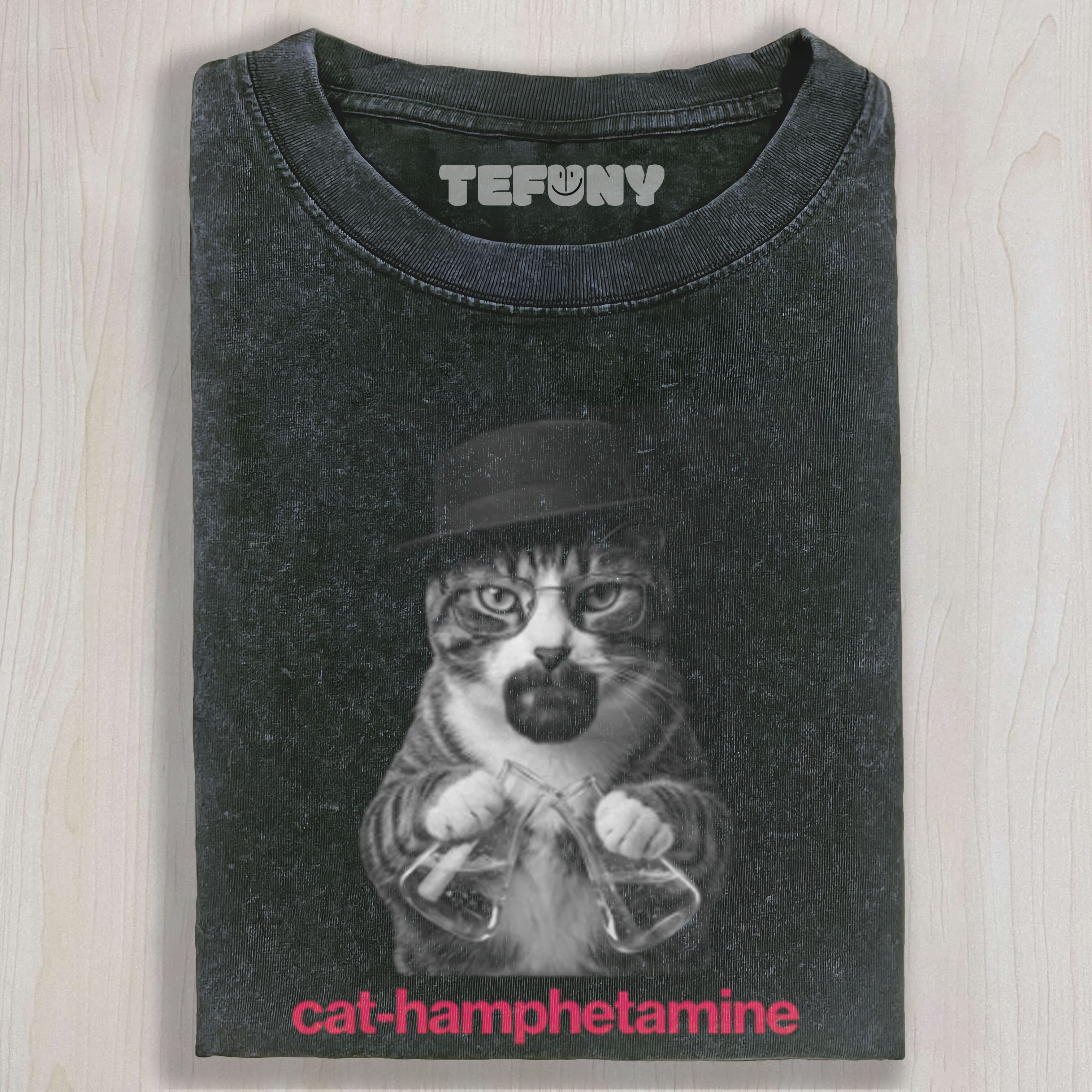 COMFORT COLORS FUNNY HEISENBERG CAT UNISEX TEE, TANK TOP, LAYERED LS, SWEATSHIRT & HOODIE