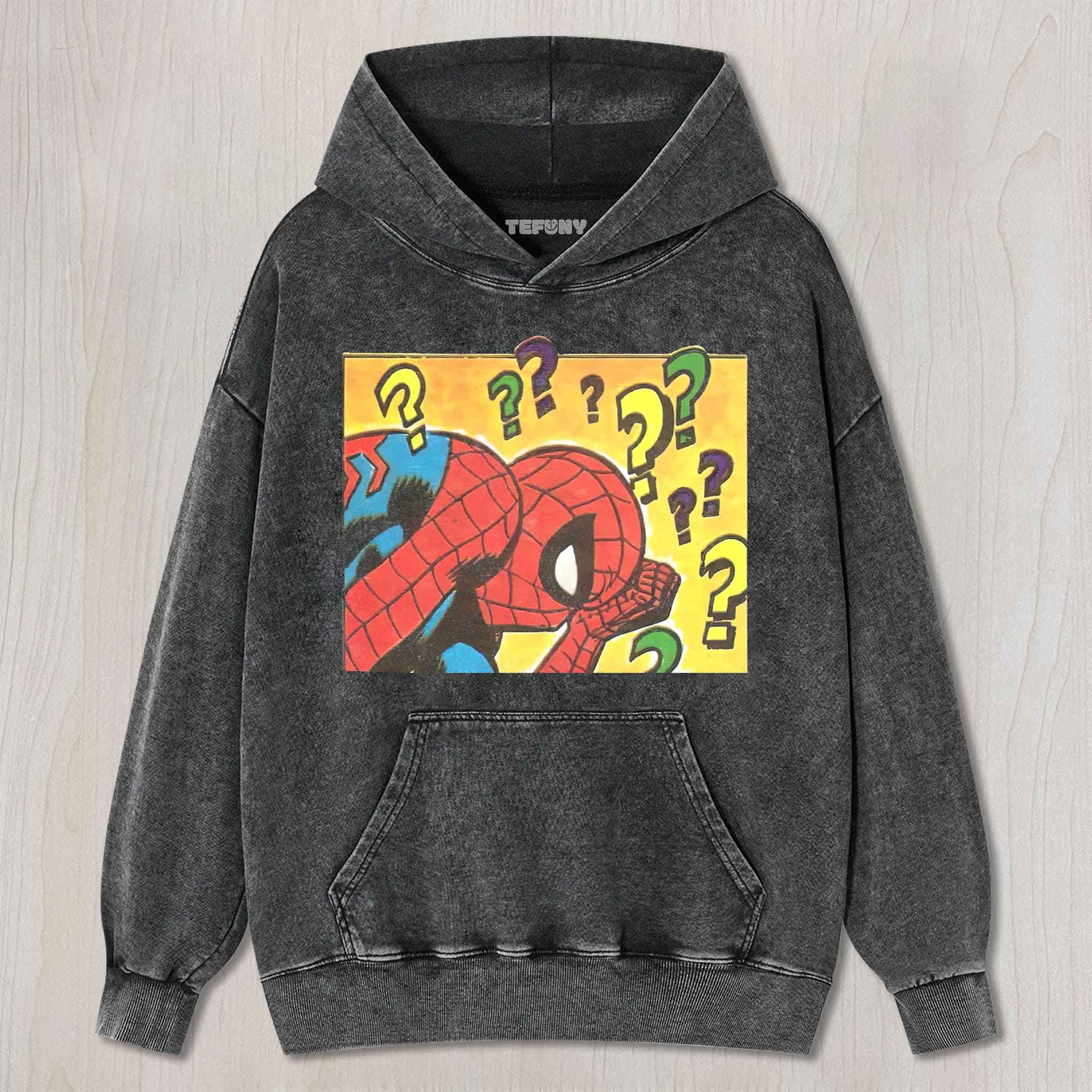 CONFUSED SPIDER-MAN UNISEX TEE, TANK TOP, LAYERED LS, SWEATSHIRT & HOODIE