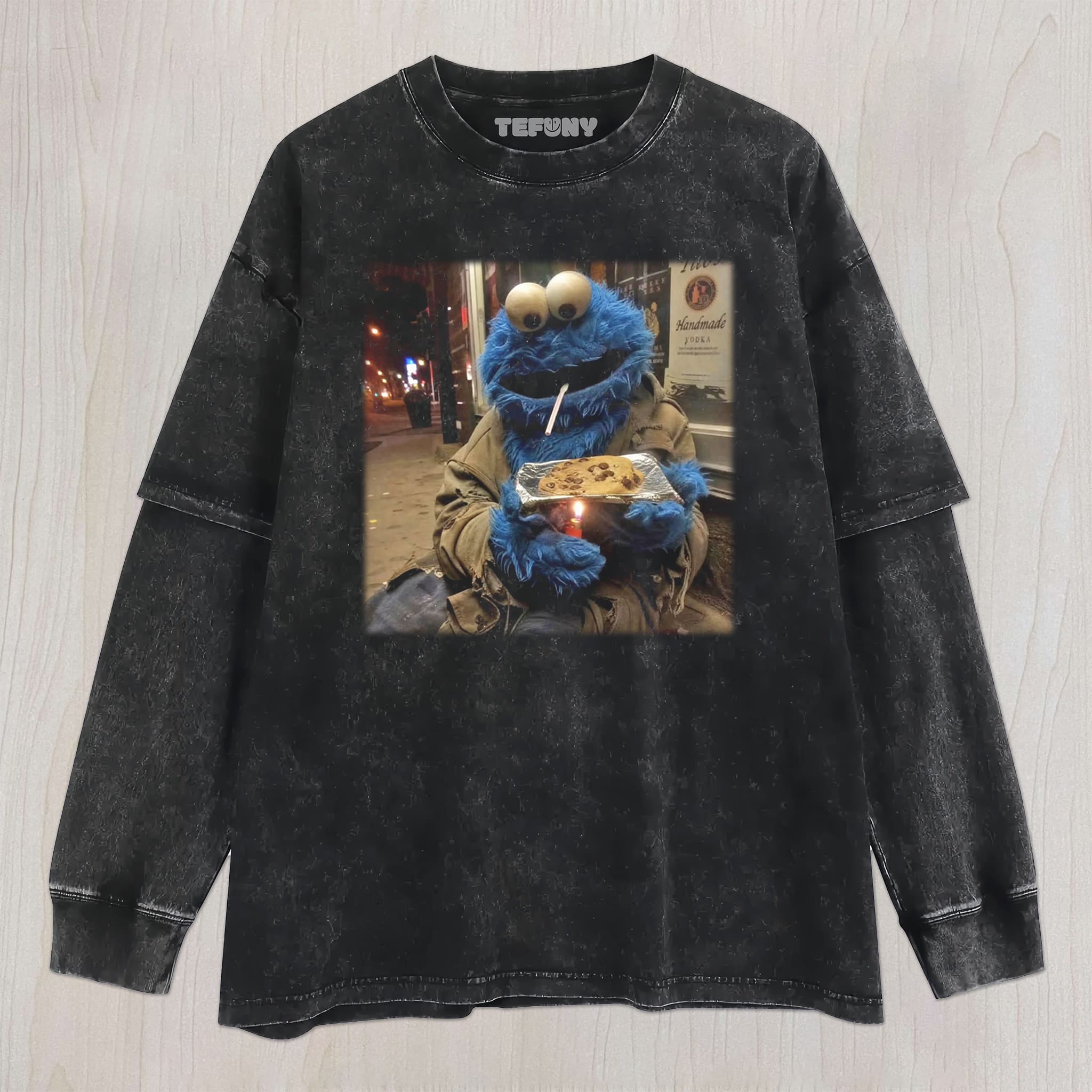 COOKIE MONSTER BAKED COOKIES UNISEX TEE, TANK TOP, LAYERED LS, SWEATSHIRT & HOODIE