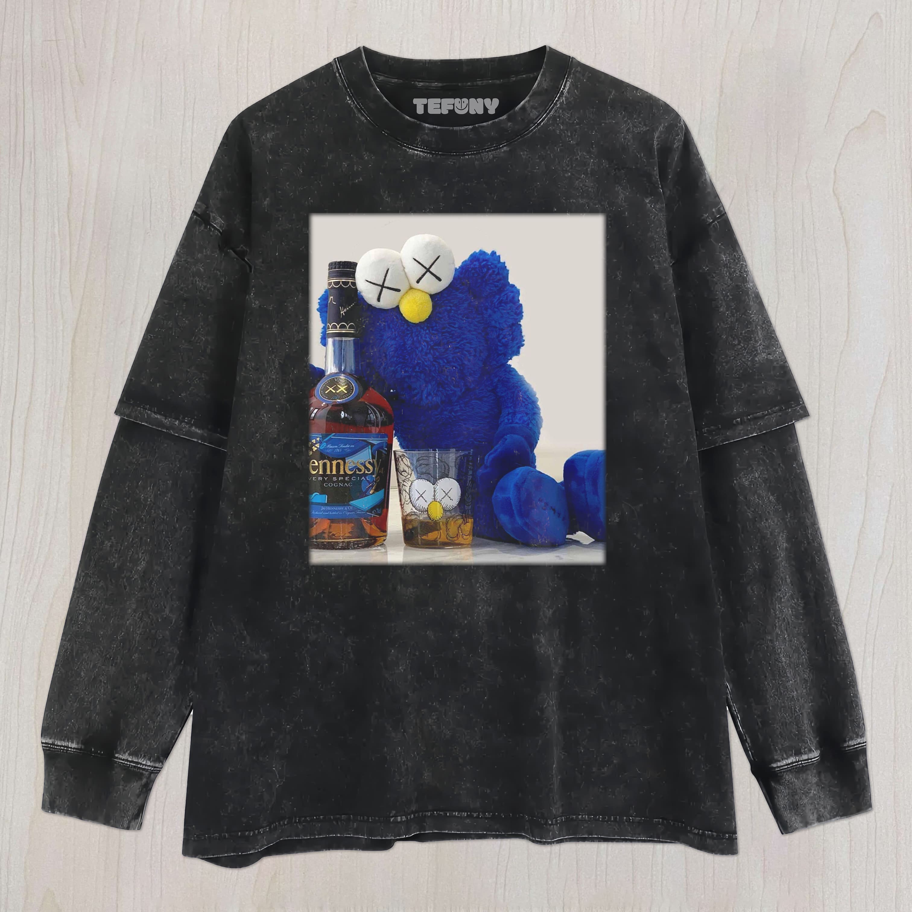 COOKIE MONSTER IS DRUNK UNISEX TEE, TANK TOP, LAYERED LS, SWEATSHIRT & HOODIE