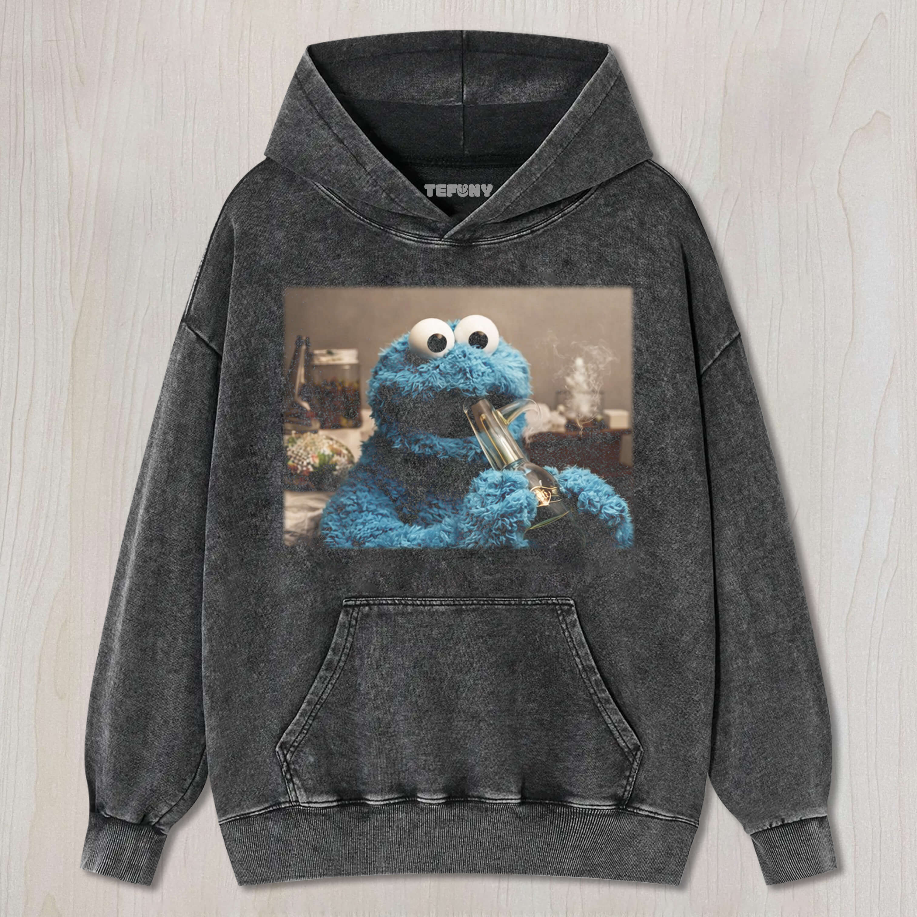 COOKIE MONSTER SMOKING UNISEX TEE, TANK TOP, LAYERED LS, SWEATSHIRT & HOODIE