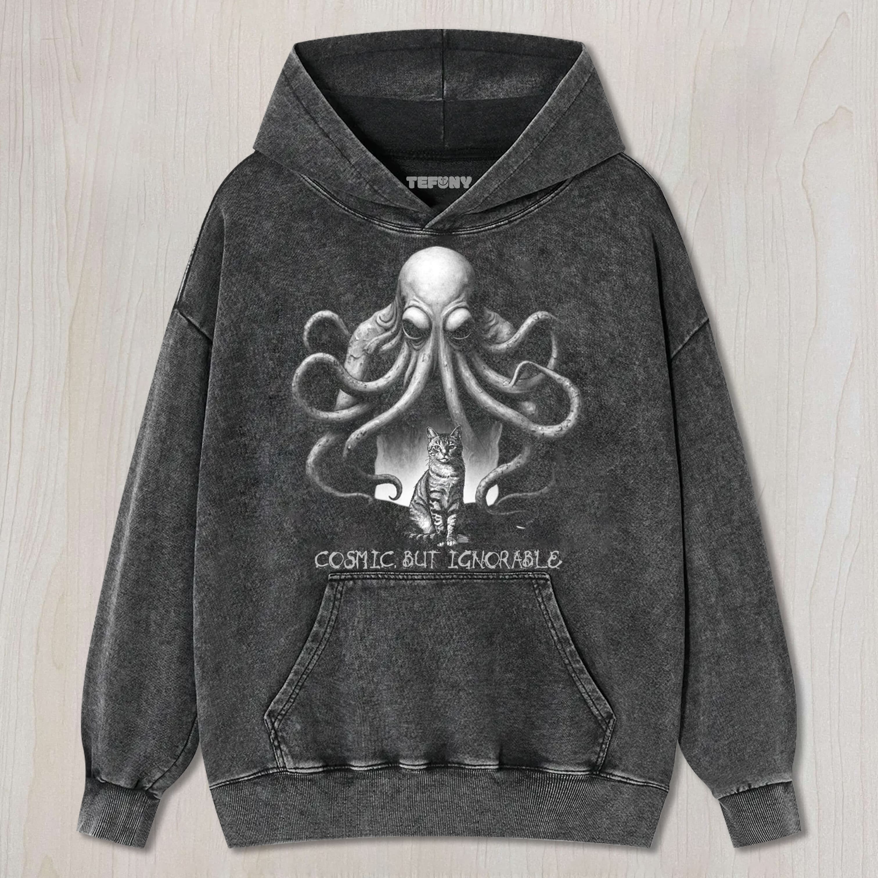 COSMIC HORROR CAT UNISEX TEE, TANK TOP, LAYERED LS, SWEATSHIRT & HOODIE