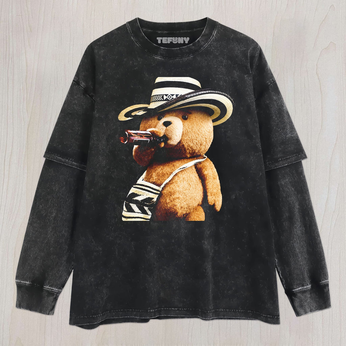 COWBOY TED DRINKING UNISEX TEE, TANK TOP, LAYERED LS, SWEATSHIRT & HOODIE