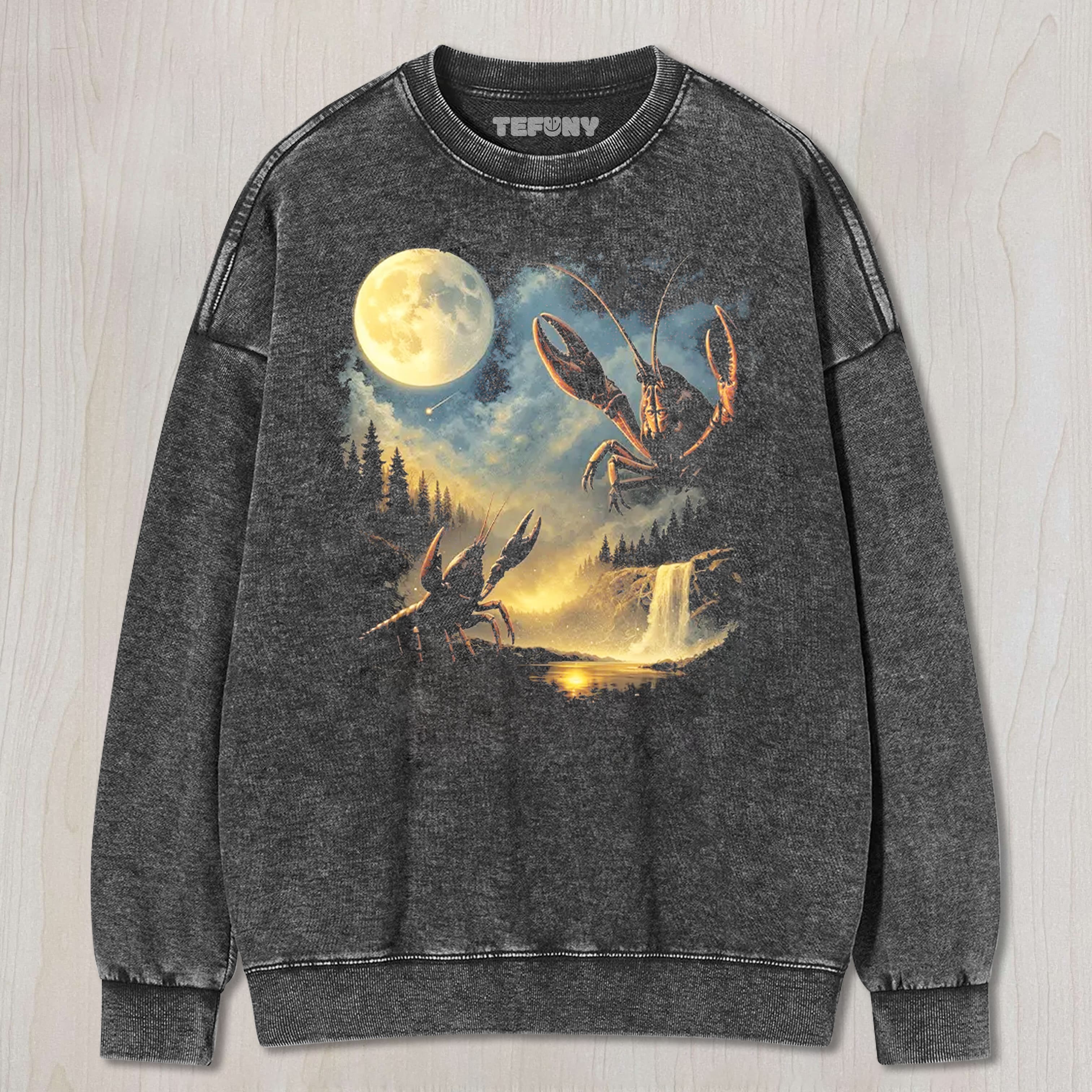 CRAWFISH MOON UNISEX TEE, TANK TOP, LAYERED LS, SWEATSHIRT & HOODIE