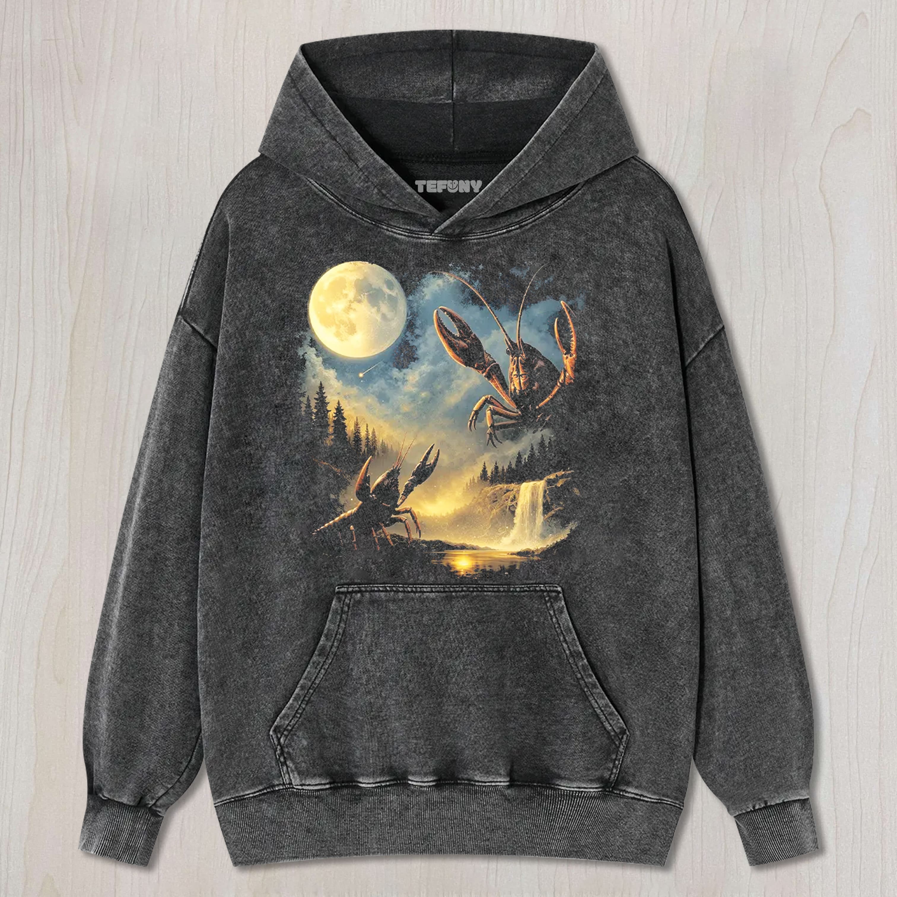 CRAWFISH MOON UNISEX TEE, TANK TOP, LAYERED LS, SWEATSHIRT & HOODIE