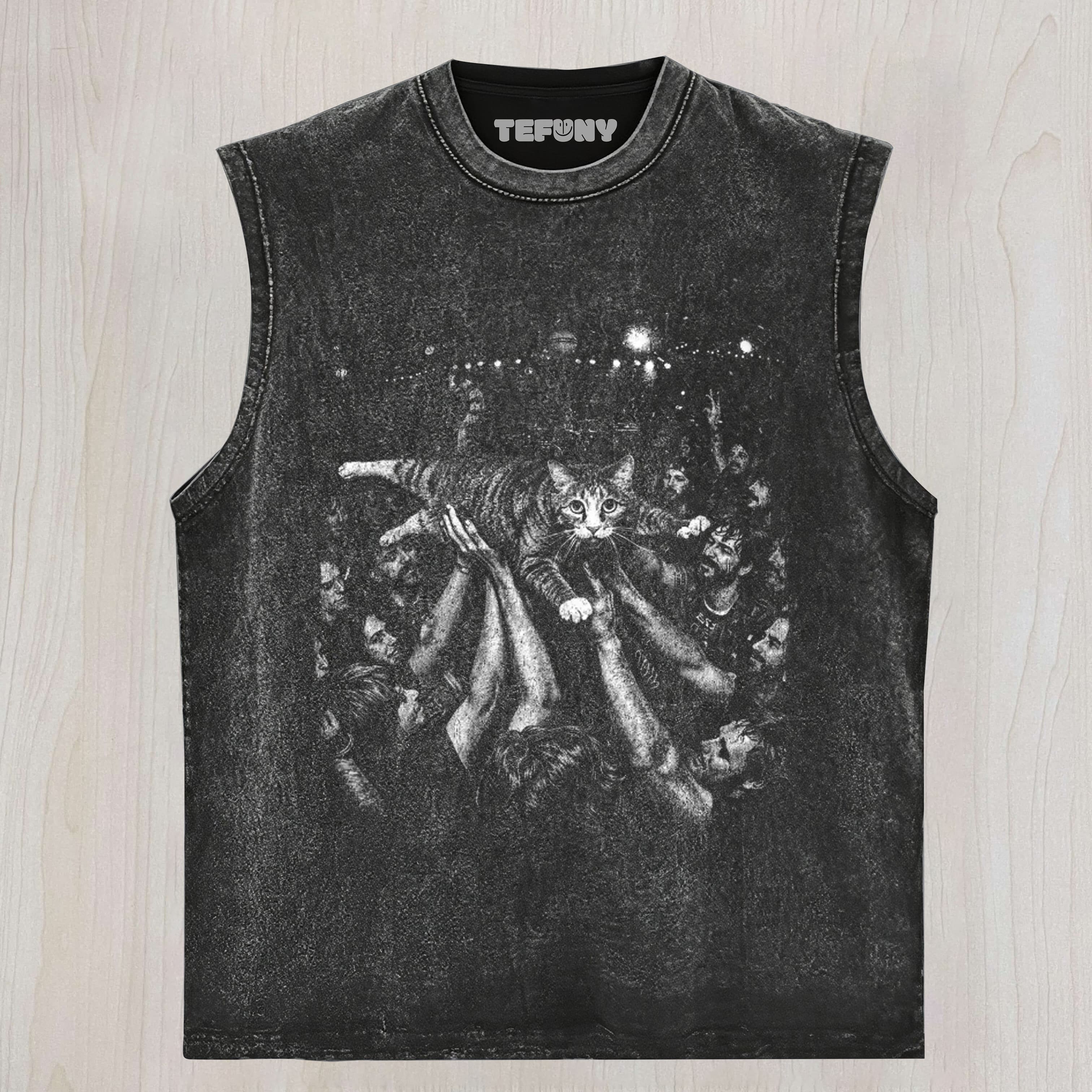 CROWD SURFING CAT UNISEX TEE, TANK TOP, LAYERED LS, SWEATSHIRT & HOODIE
