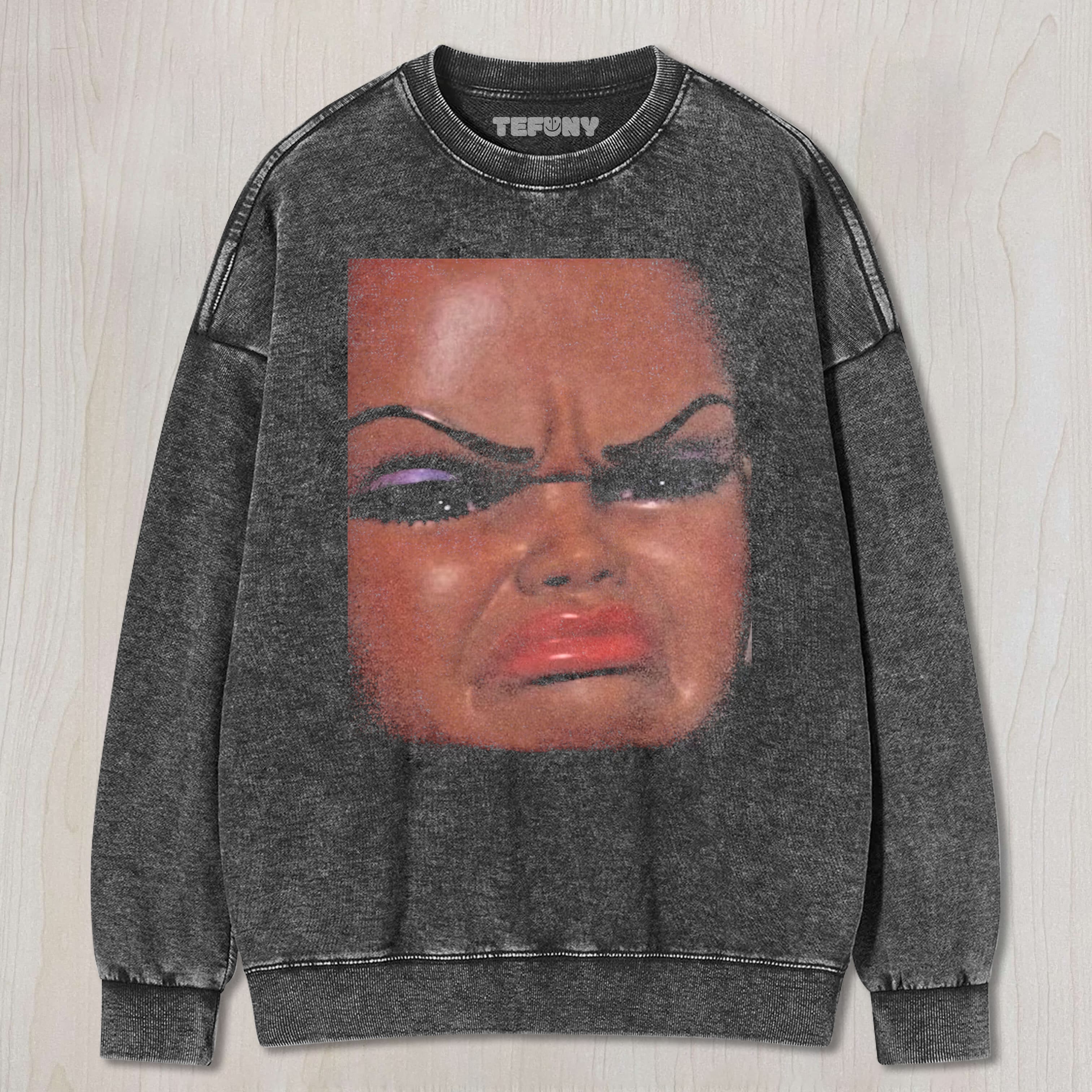 CRYING BLACK GIRL DOLLFACE SHORT-SLEEVED UNISEX TEE, TANK TOP, LAYERED LS, SWEATSHIRT & HOODIE