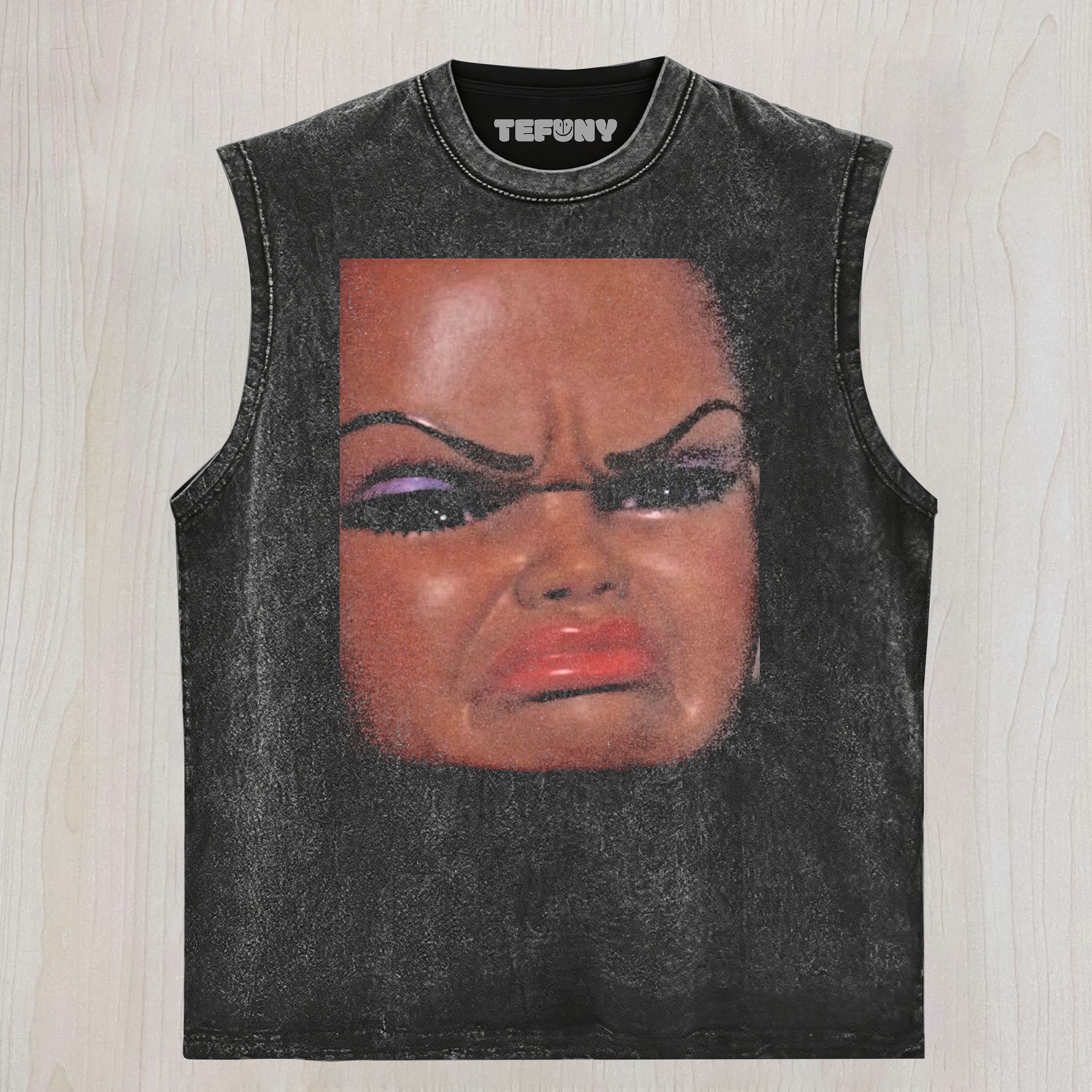 CRYING BLACK GIRL DOLLFACE SHORT-SLEEVED UNISEX TEE, TANK TOP, LAYERED LS, SWEATSHIRT & HOODIE