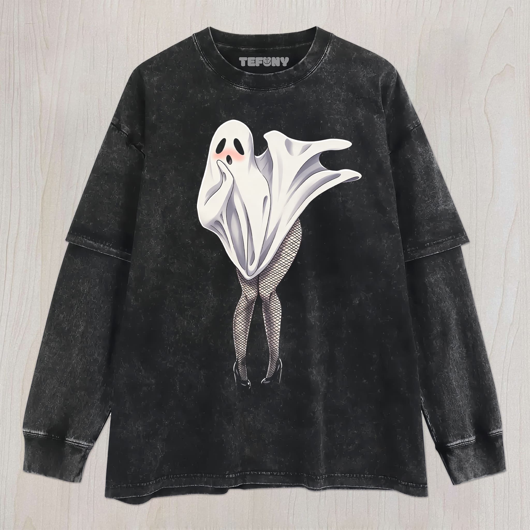 CUTE GHOST V2 T-SHIRT UNISEX TEE, TANK TOP, LAYERED LS, SWEATSHIRT & HOODIE